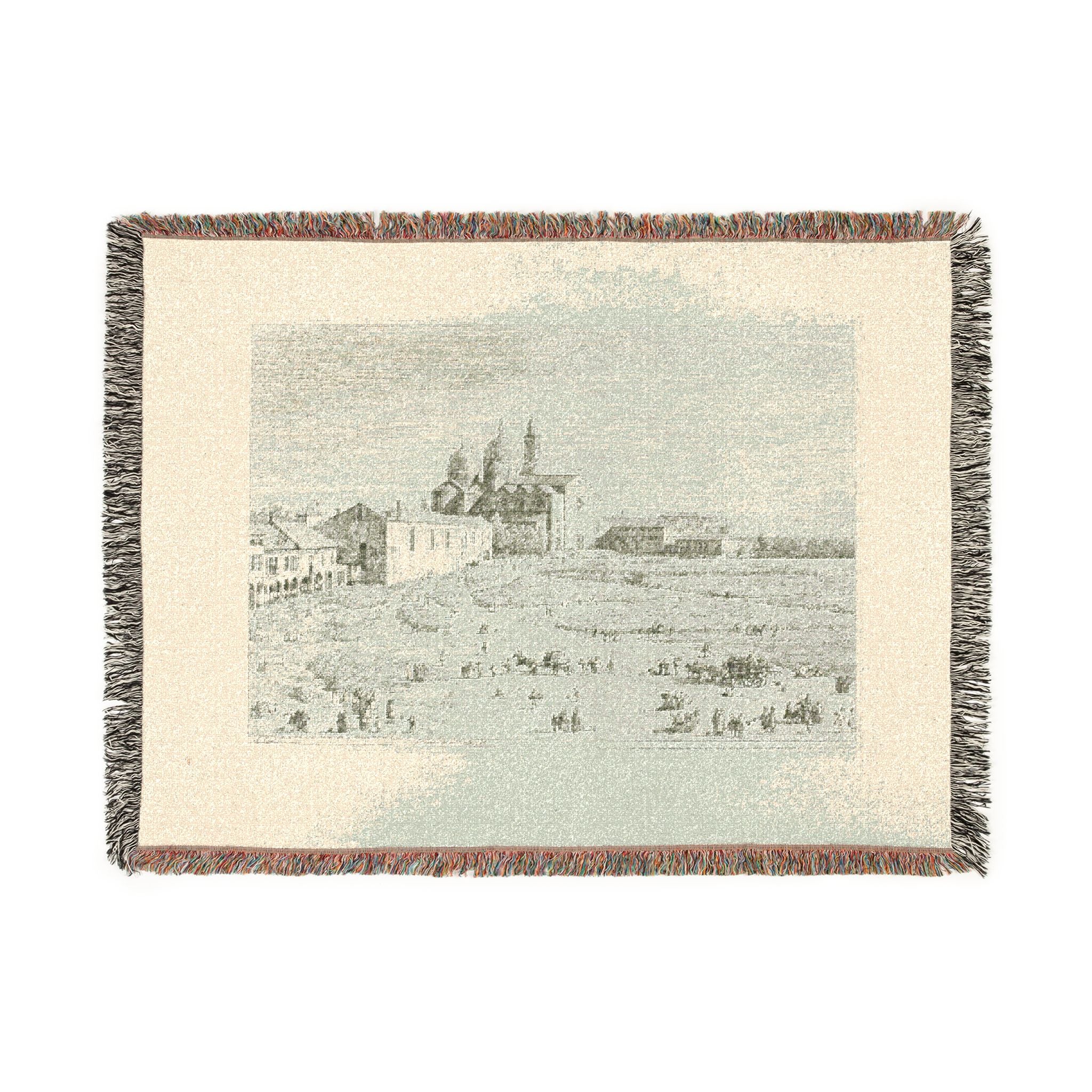Canaletto - S. Giustina in prà della Vale, from Vedute | Woven Tapestry Blanket
