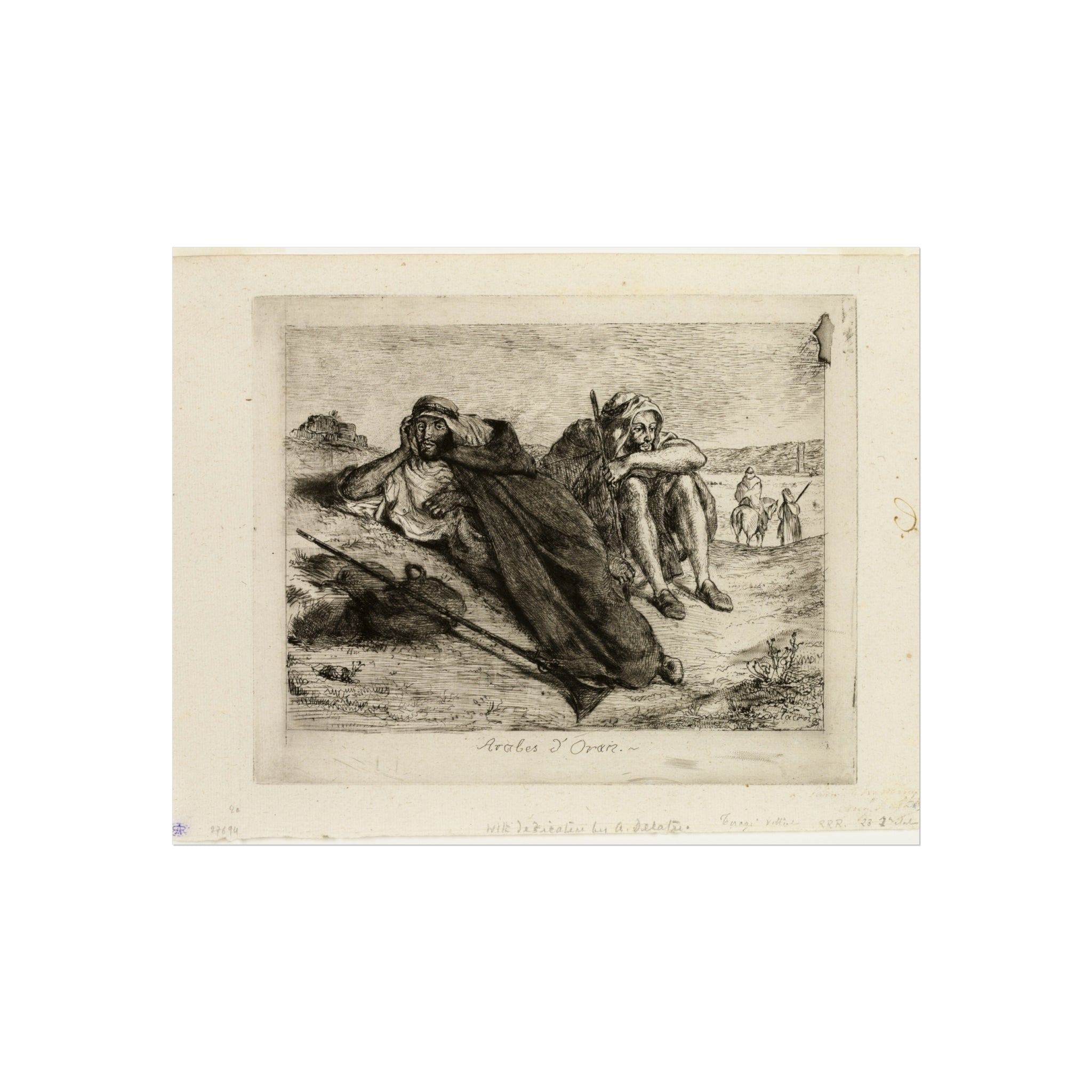 Arabs of Oran Eugène Delacroix Fine Art Poster