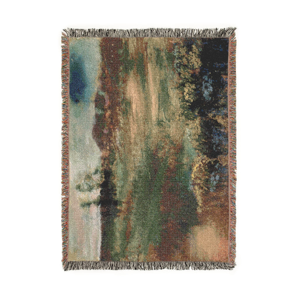 Hilaire Germain Edgar Degas - Landscape with Smokestacks | Woven Tapestry Blanket