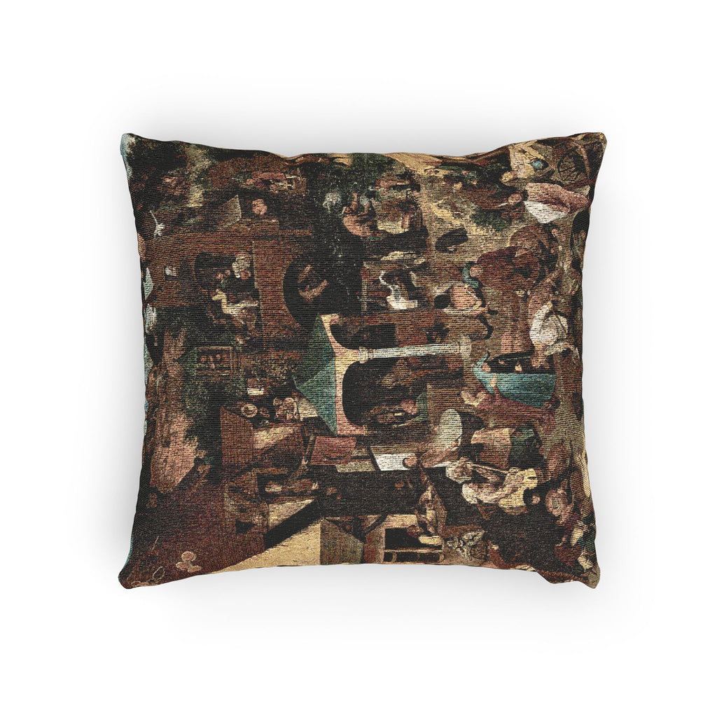Pieter Brueghel the Elder - The Dutch Proverbs - Google Art Project | Woven Pillow