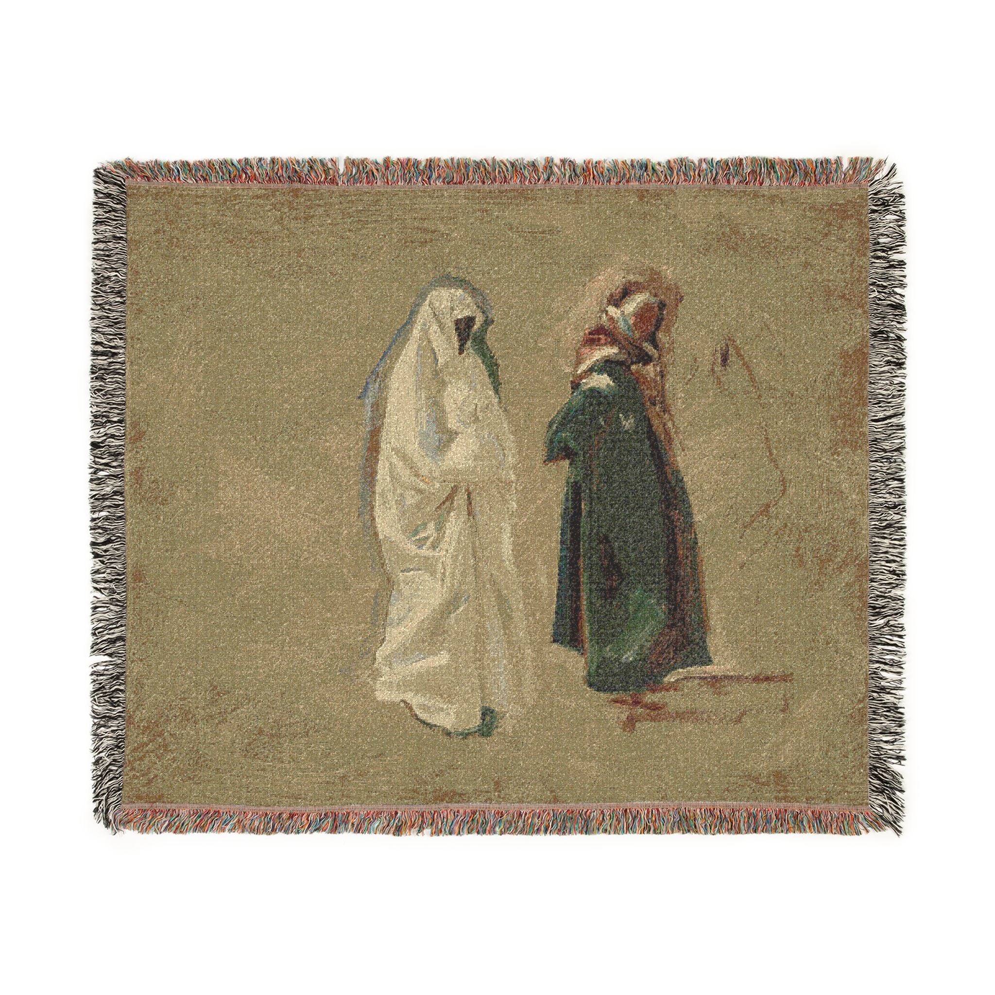 Study of Two Bedouins John Singer Sargent Tapestry Blanket
