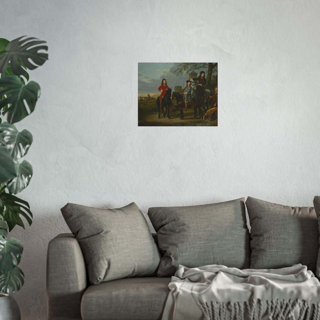 Equestrian Portrait of Cornelis (1639–1680) and Michiel Pompe van Meerdervoort (1638–1653) with Their Tutor and Coachman | Fine Art Poster