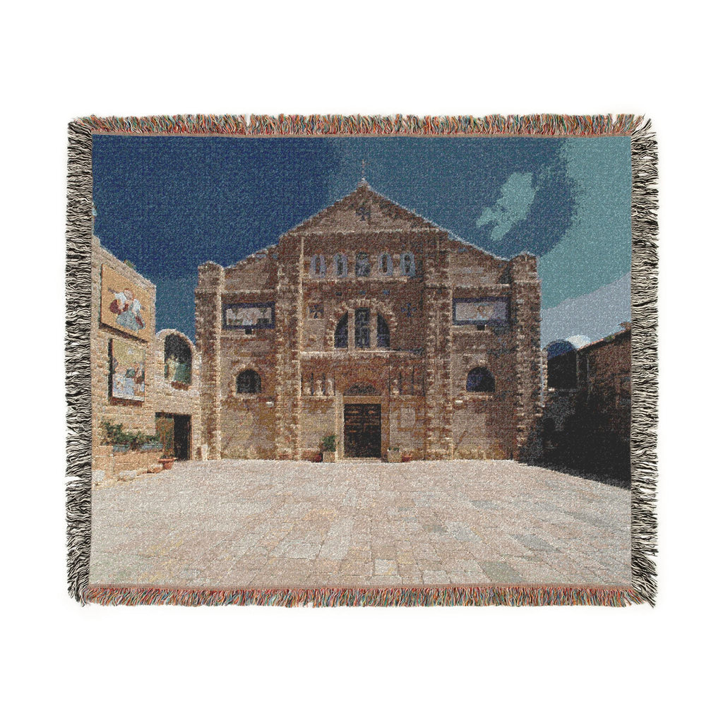 Shrine of the Beheading of Saint John the Baptist, Madaba, Jordan (دير اللاتين مادبا) | Woven Tapestry Blanket