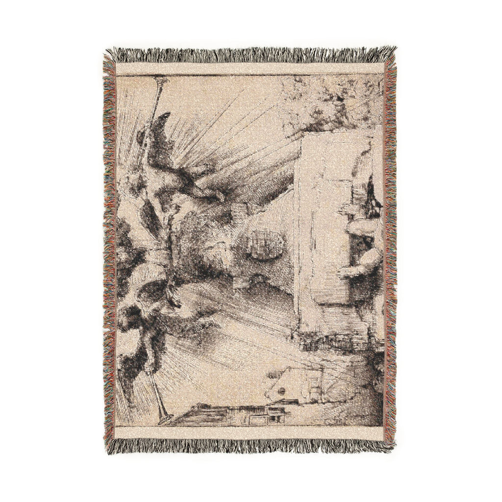 Rembrandt van Rijn - The Phoenix or The Statue Overthrown | Woven Tapestry Blanket