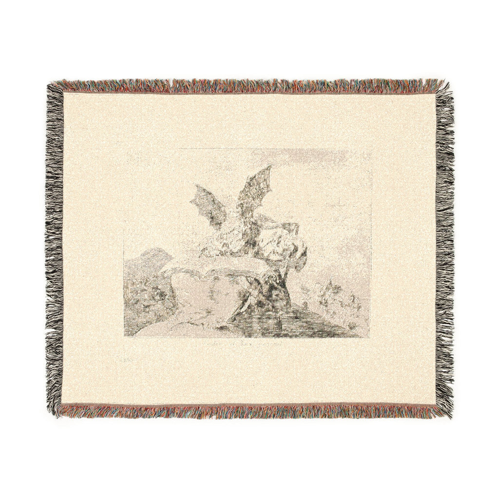 Francisco José de Goya y Lucientes - Against the Common Good, plate 71 from The Disasters of War | Woven Tapestry Blanket