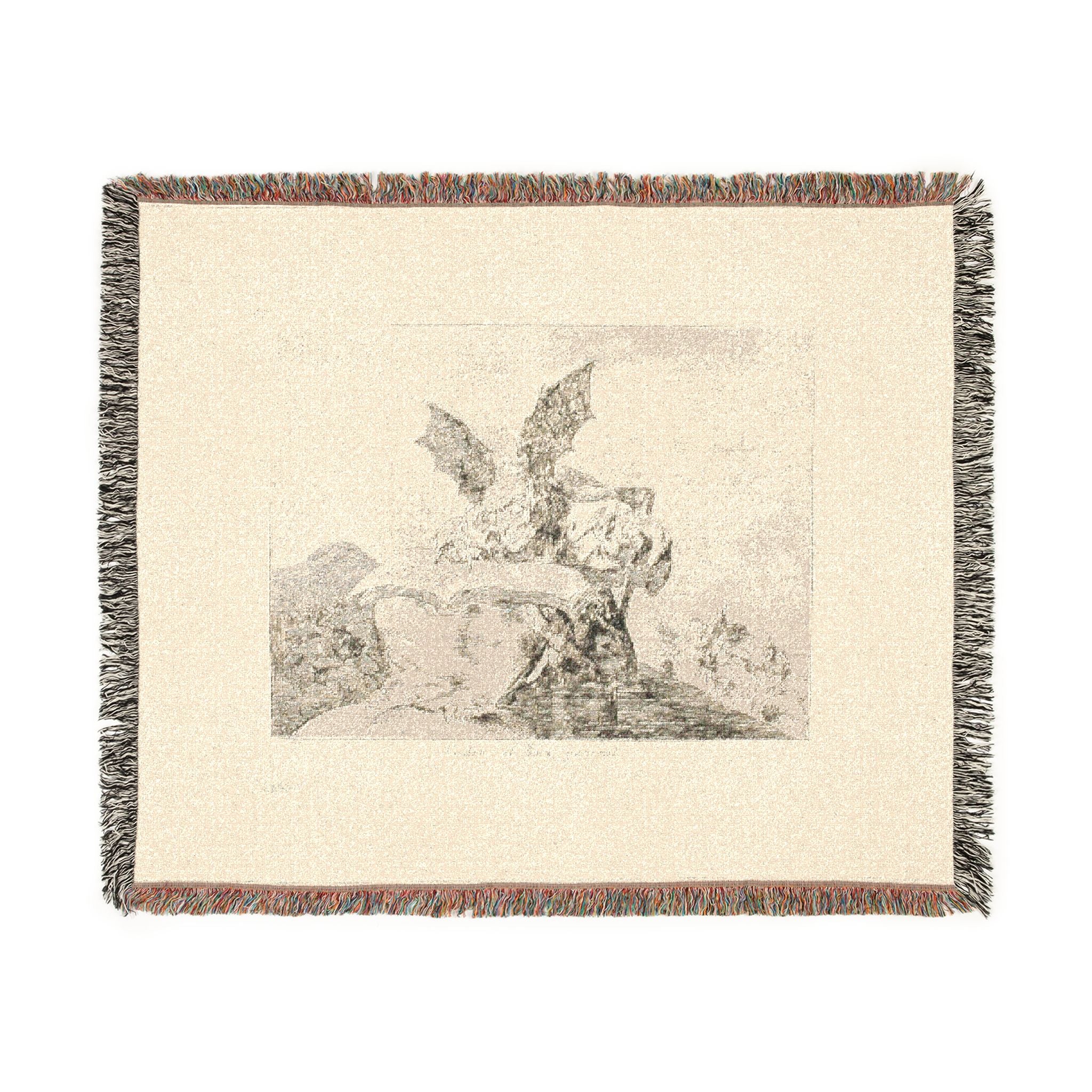Francisco José de Goya y Lucientes - Against the Common Good, plate 71 from The Disasters of War | Woven Tapestry Blanket
