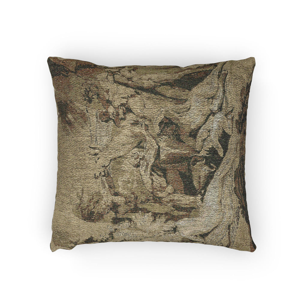 Nicolas Poussin - Drunken Silenus Satyr and Nymphs | Woven Pillow