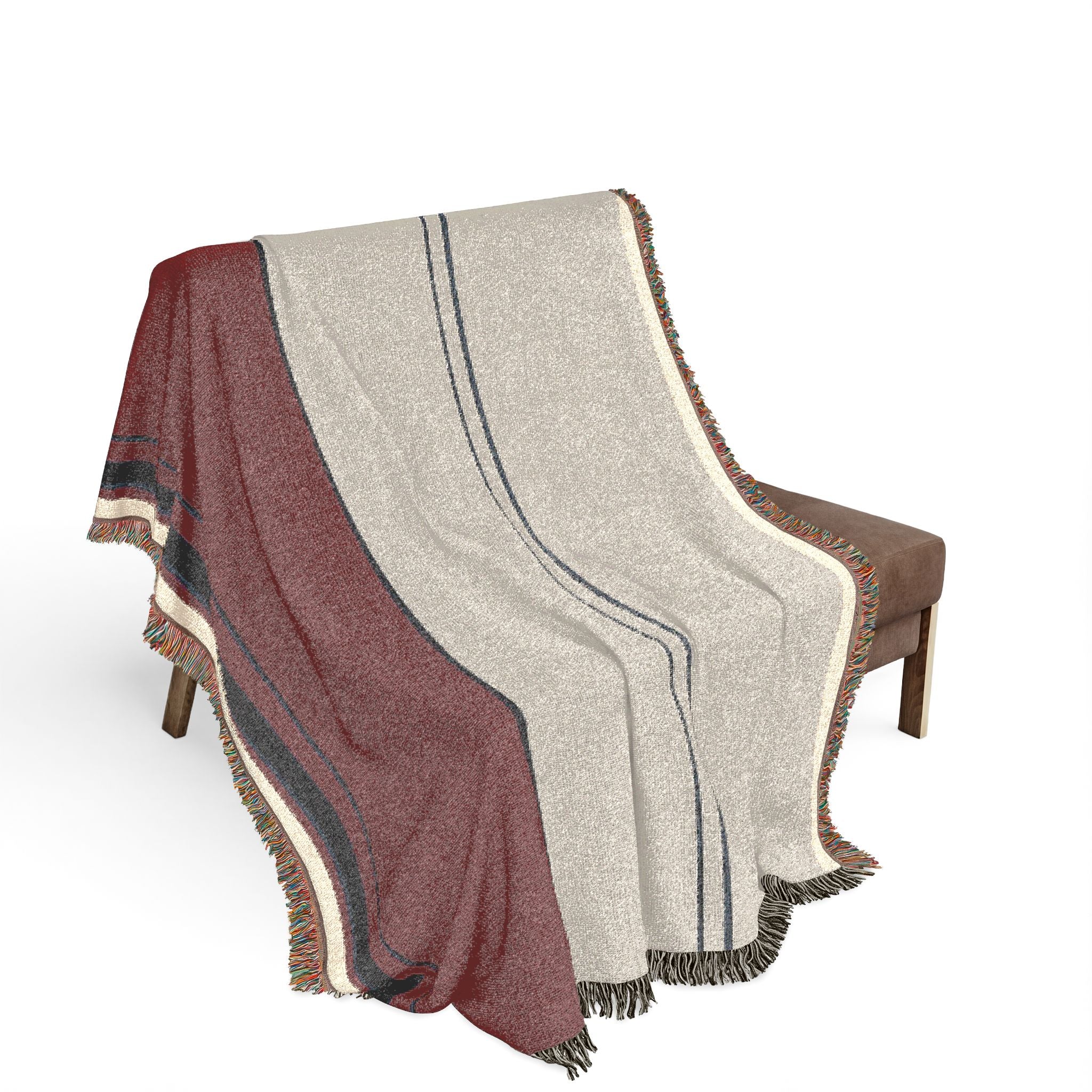 Orchard Throw — Stone · Fig · Slate