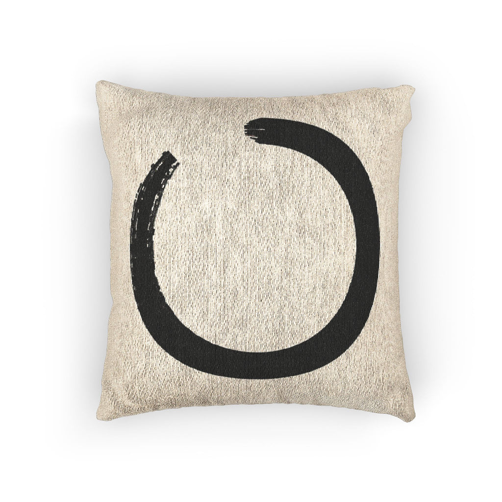 Chalk Ensō Woven Pillow