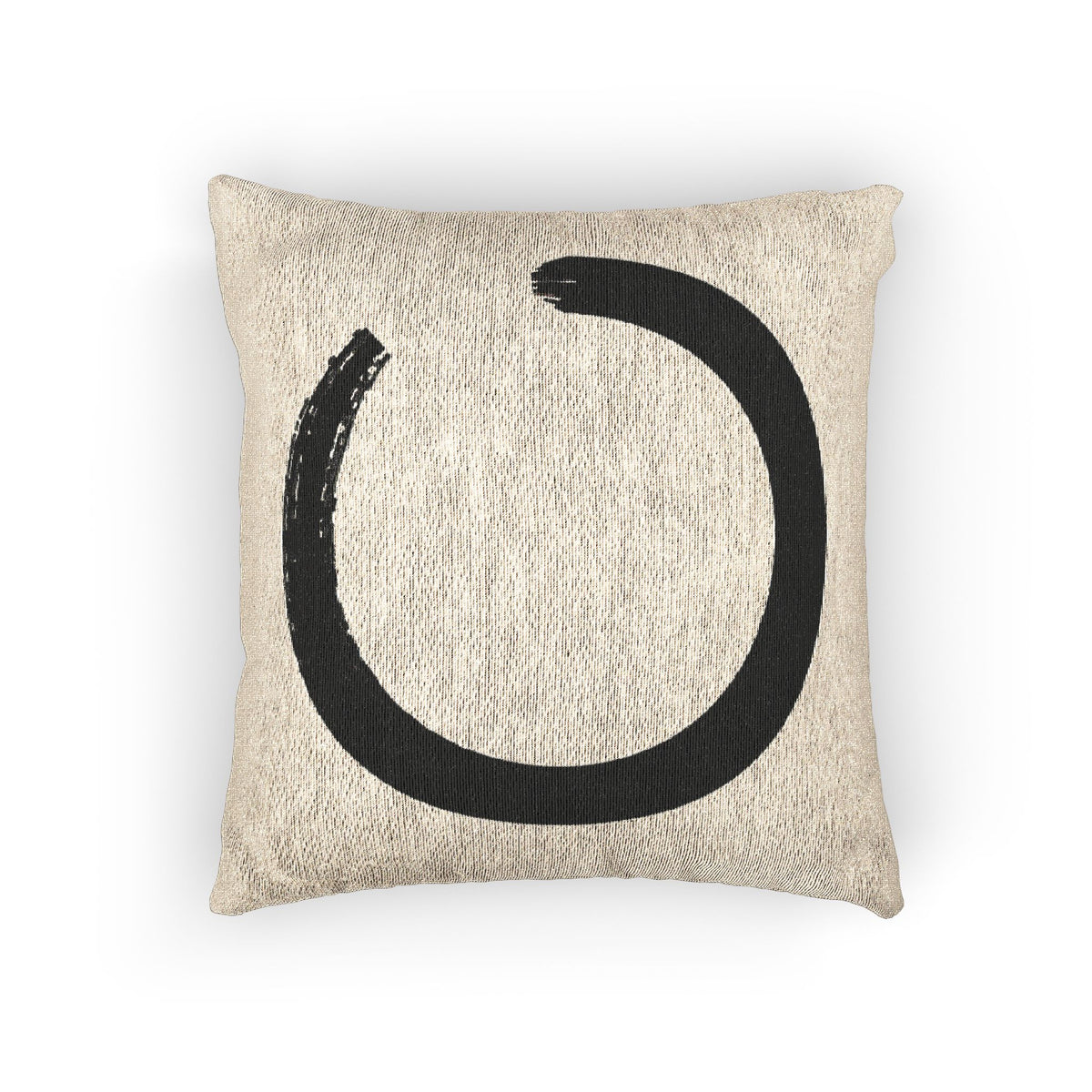 Chalk Ensō Woven Pillow