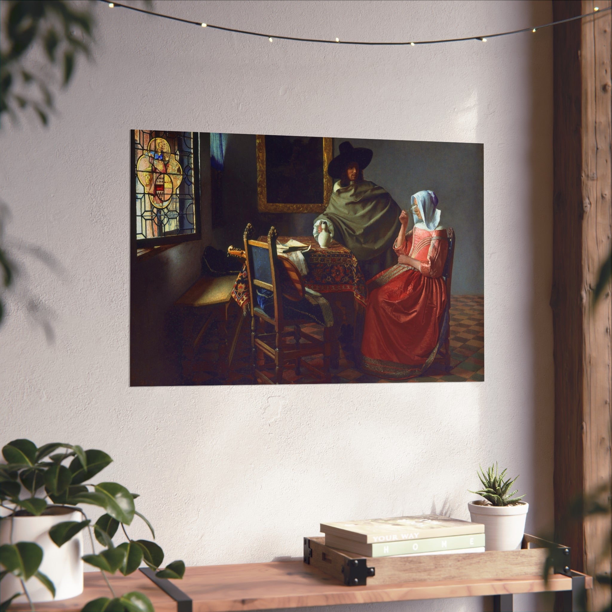 Jan Vermeer van Delft - The Glass of Wine - Google Art Project | Fine Art Poster