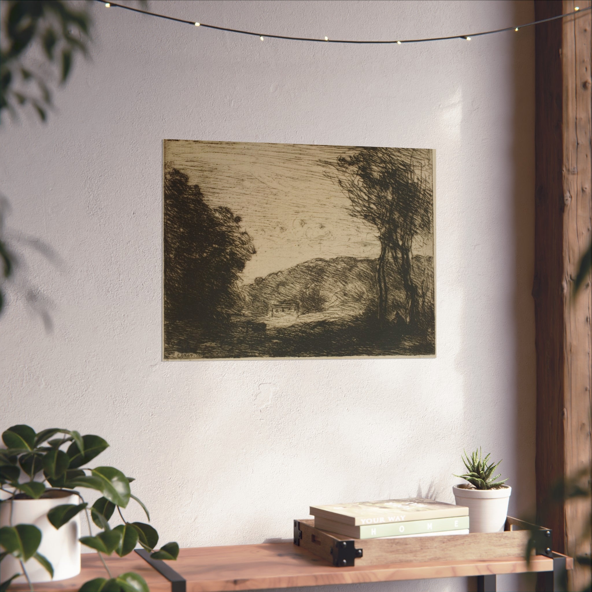 Jean Baptiste Camille Corot - Wooded Countryside | Fine Art Poster
