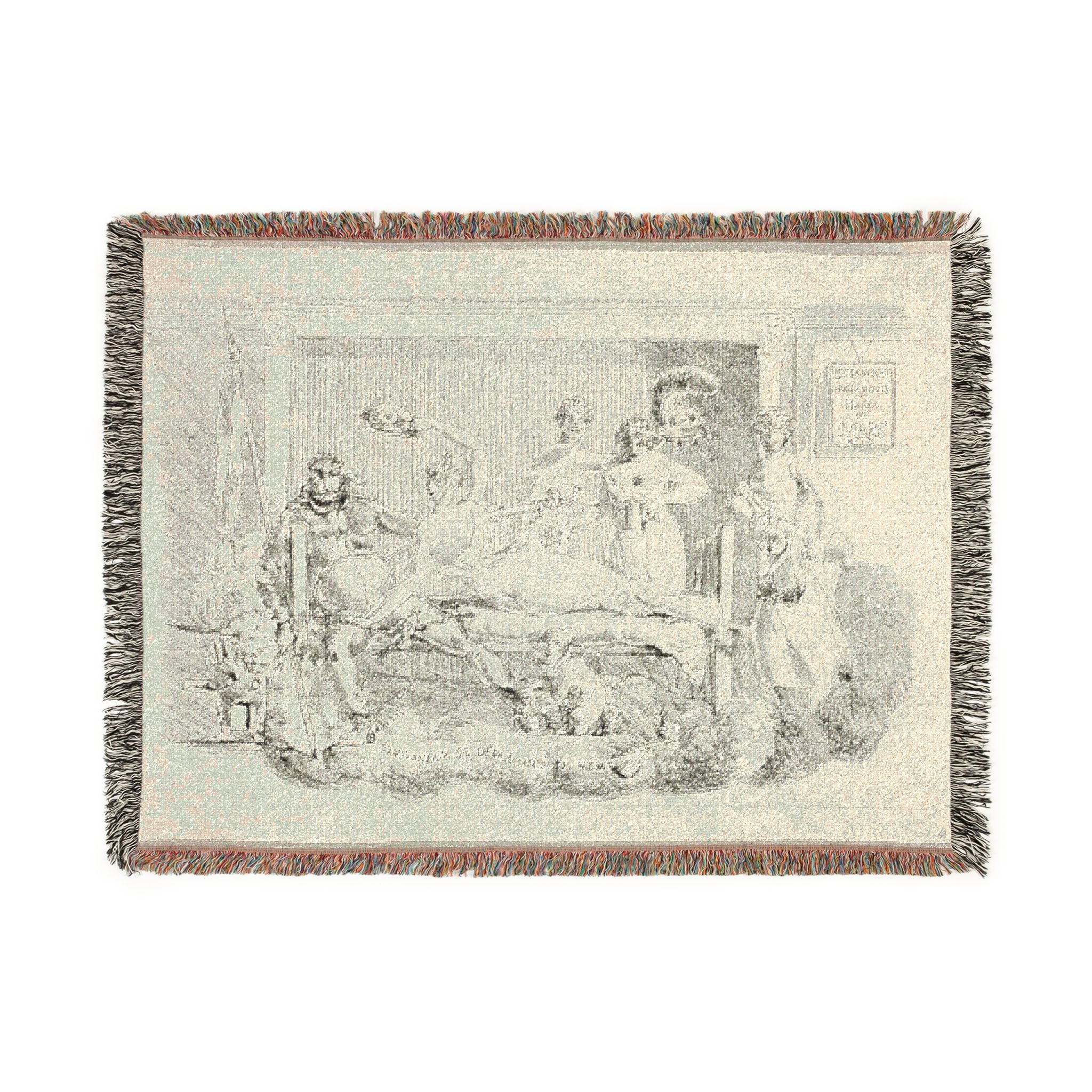 Jacques Louis David - Loveless Disarming Himself | Woven Tapestry Blanket