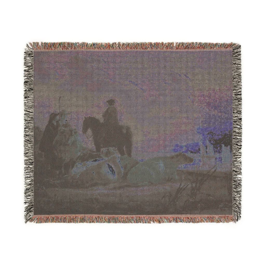 Aelbert Cuyp - Peasants with Four Cows by the River Merwede - WGA5825 | Woven Tapestry Blanket