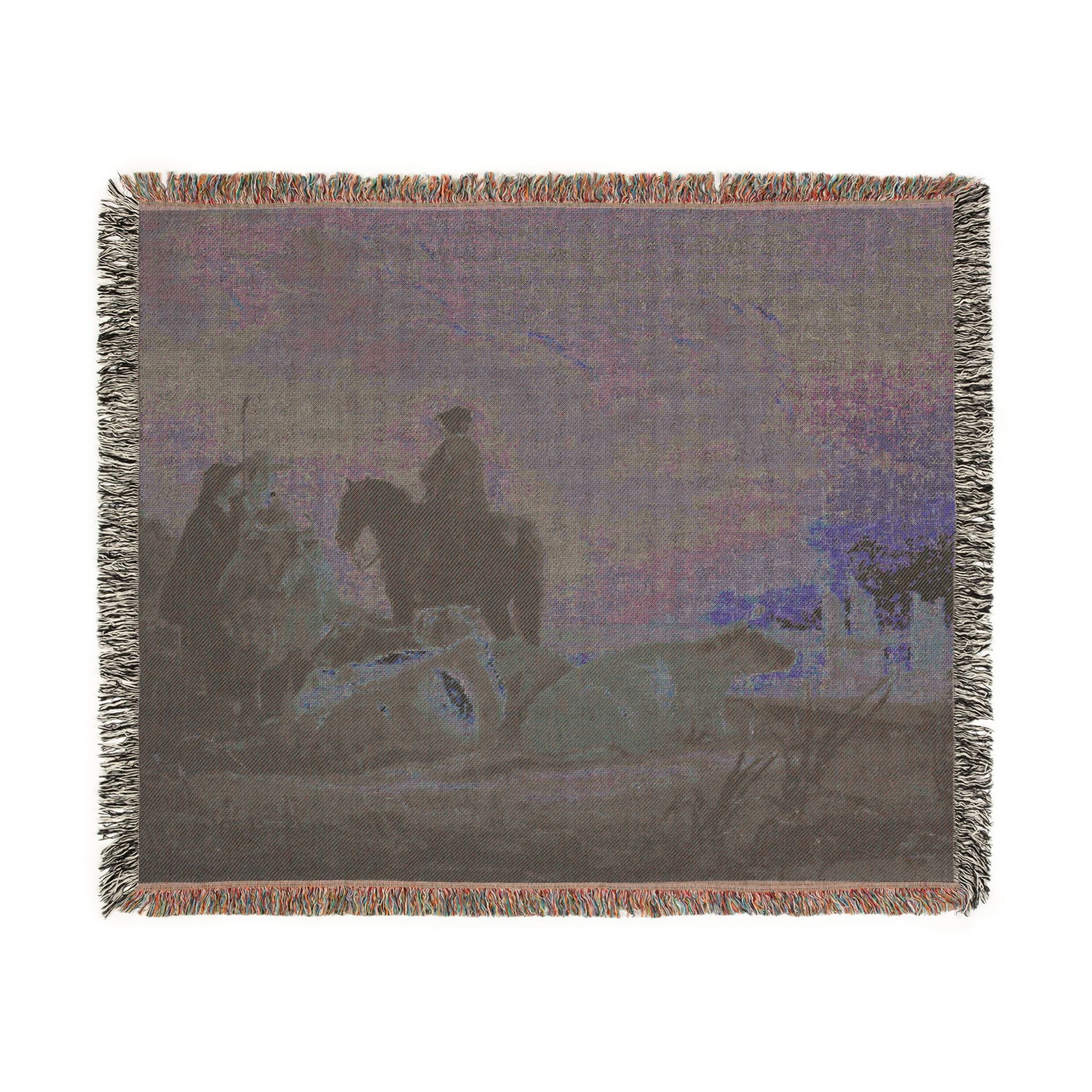 Aelbert Cuyp - Peasants with Four Cows by the River Merwede - WGA5825 | Woven Tapestry Blanket