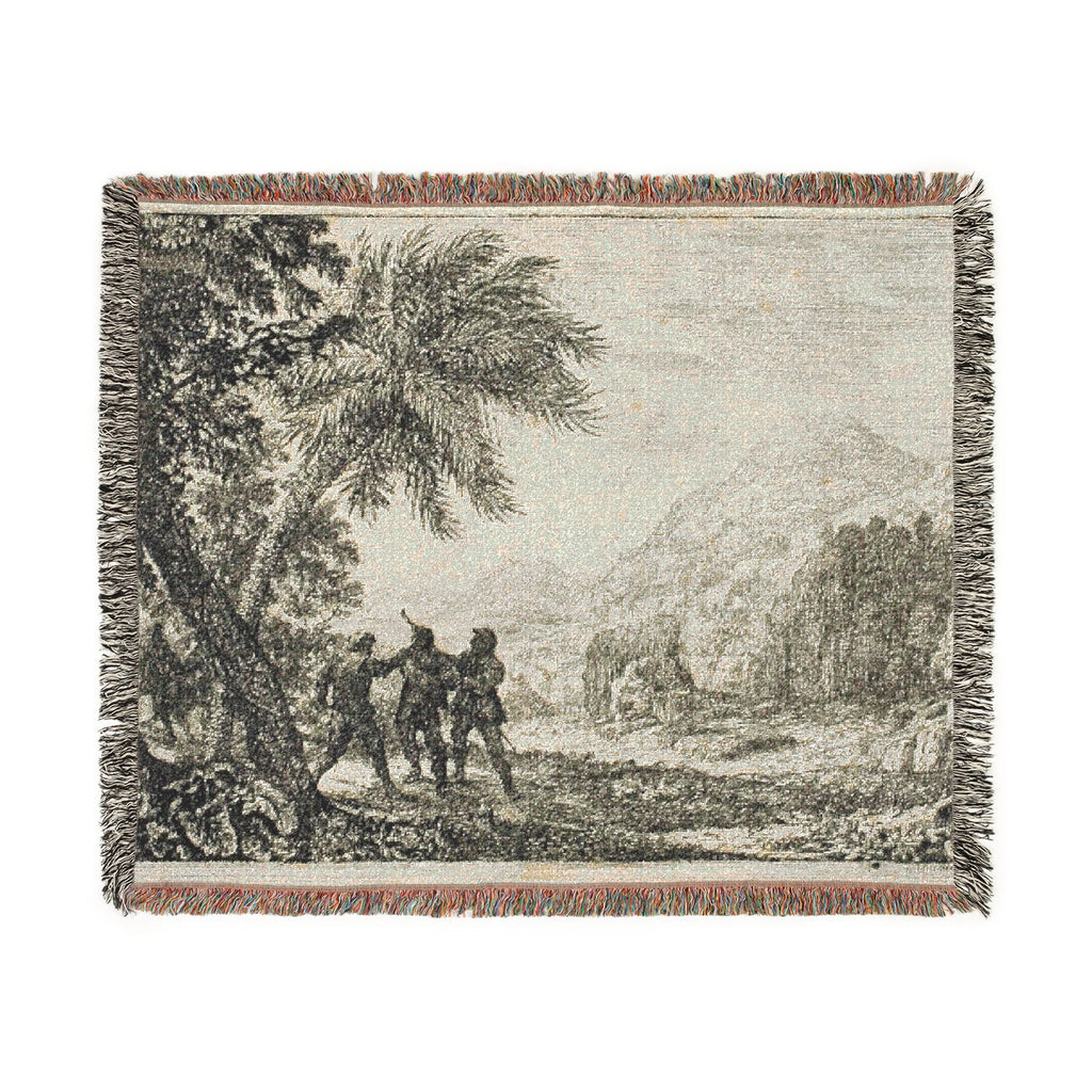Claude Lorrain - Scene of Brigands | Woven Tapestry Blanket