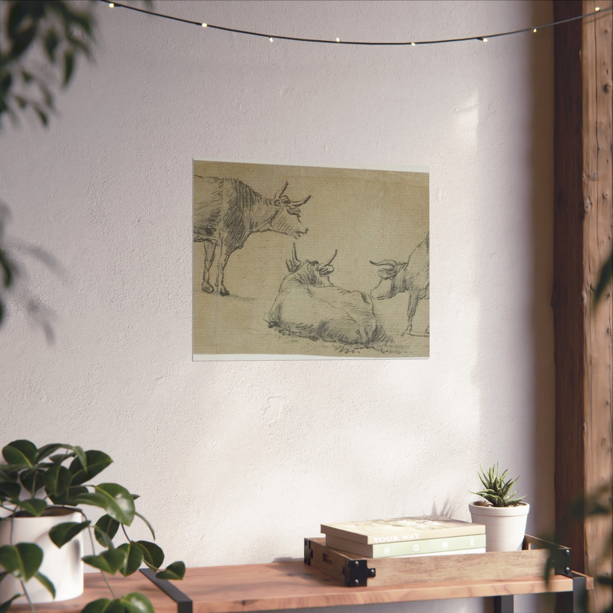 Aelbert Cuyp - Three Sketches of Cows | Fine Art Poster