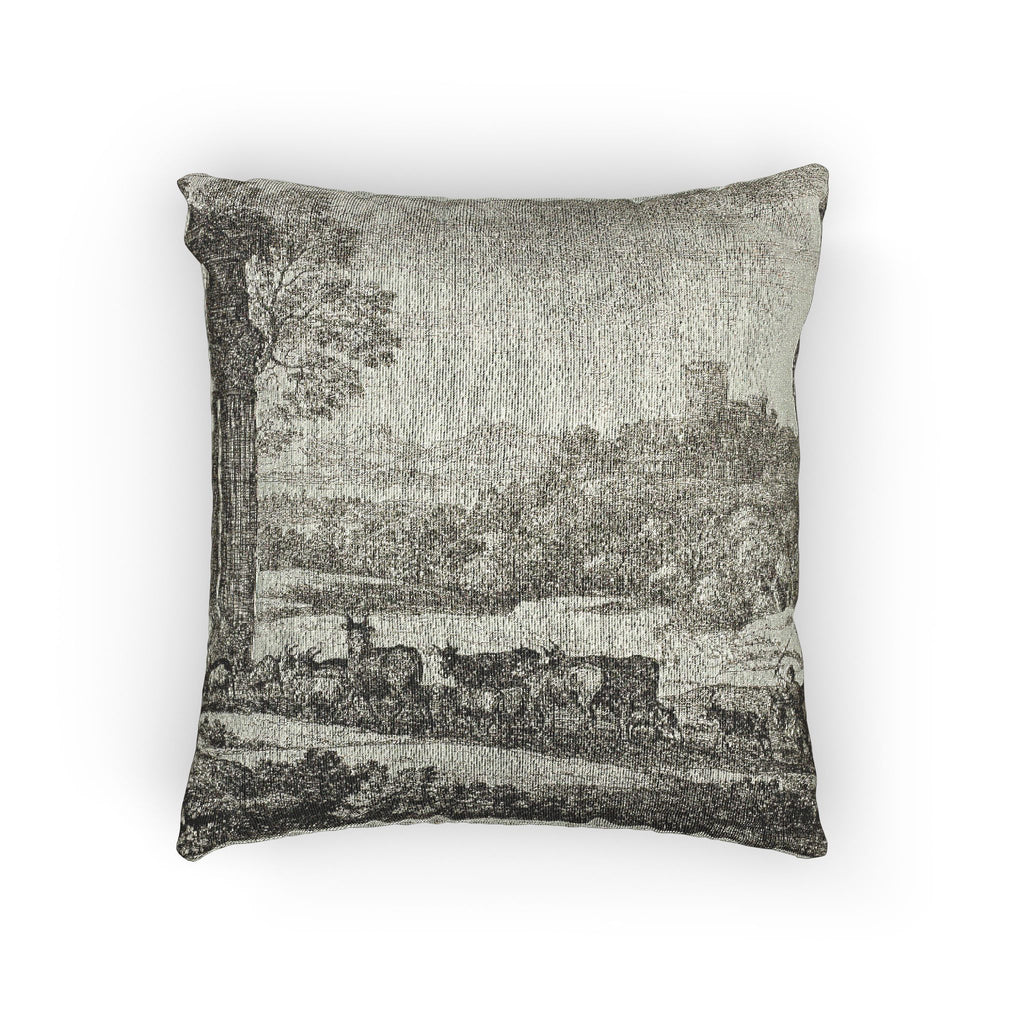 Claude Lorrain - The Herd Returning in Stormy Weather | Woven Pillow