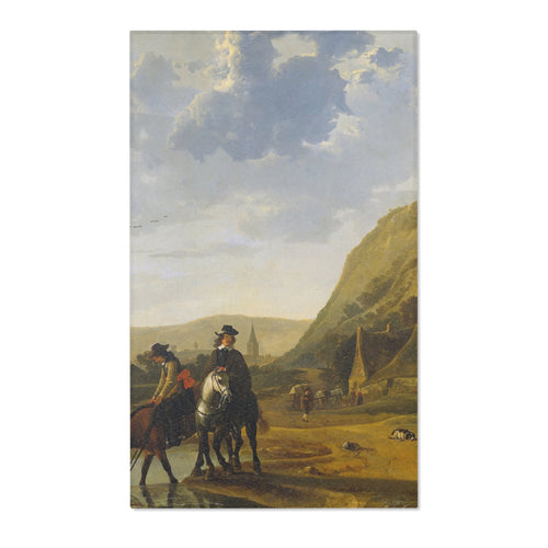 Aelbert Cuyp - Rivierlandschap met ruiters - Google Art Project | Area Rug