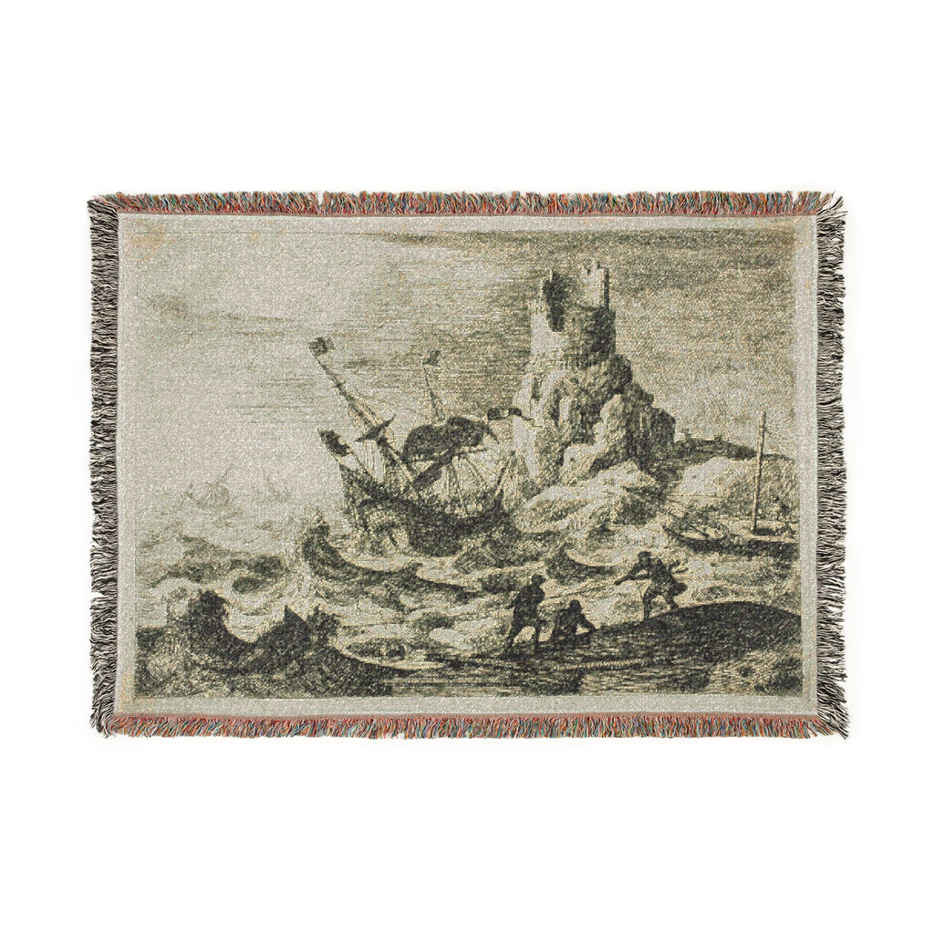 Claude Lorrain - The Shipwreck | Woven Tapestry Blanket