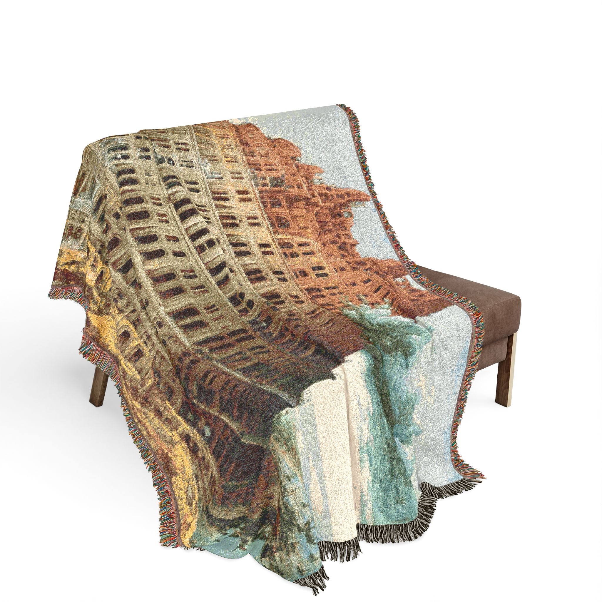 Pieter Bruegel the Elder - The Tower of Babel (Rotterdam) - Google Art Project - edited | Woven Tapestry Blanket