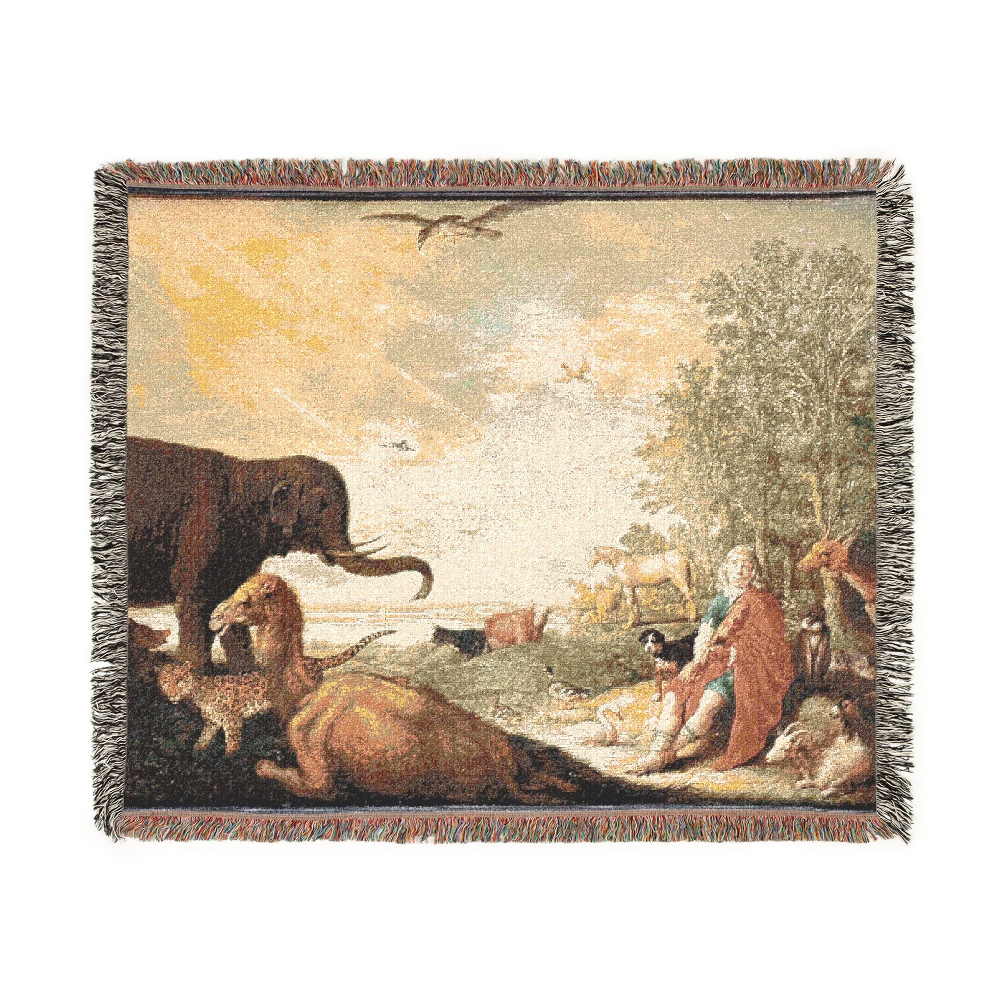 Dessau, Anhaltische Gemäldegalerie, Aelbert Jacobsz. Cuyp, Orpheus und die Tiere | Woven Tapestry Blanket