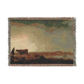 Aelbert Cuyp - A View of Vianen with a Herdsman and Cattle by a River | Woven Tapestry Blanket