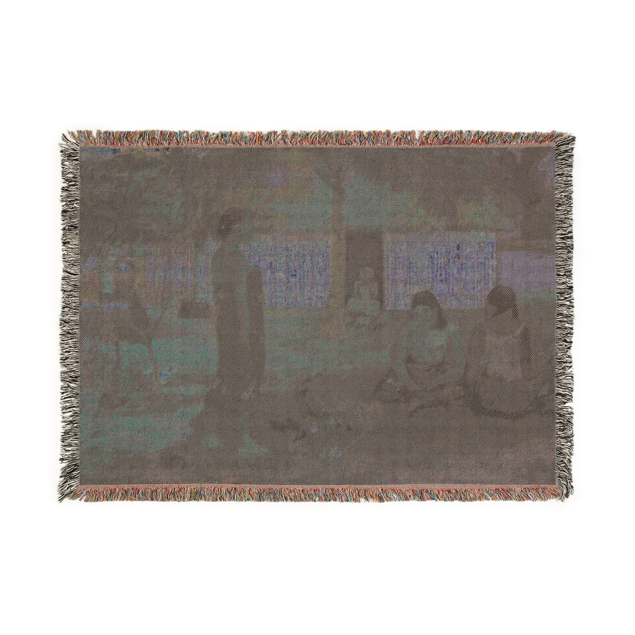 Paul Gauguin - No te aha oe riri (Why Are You Angry ) | Woven Tapestry Blanket