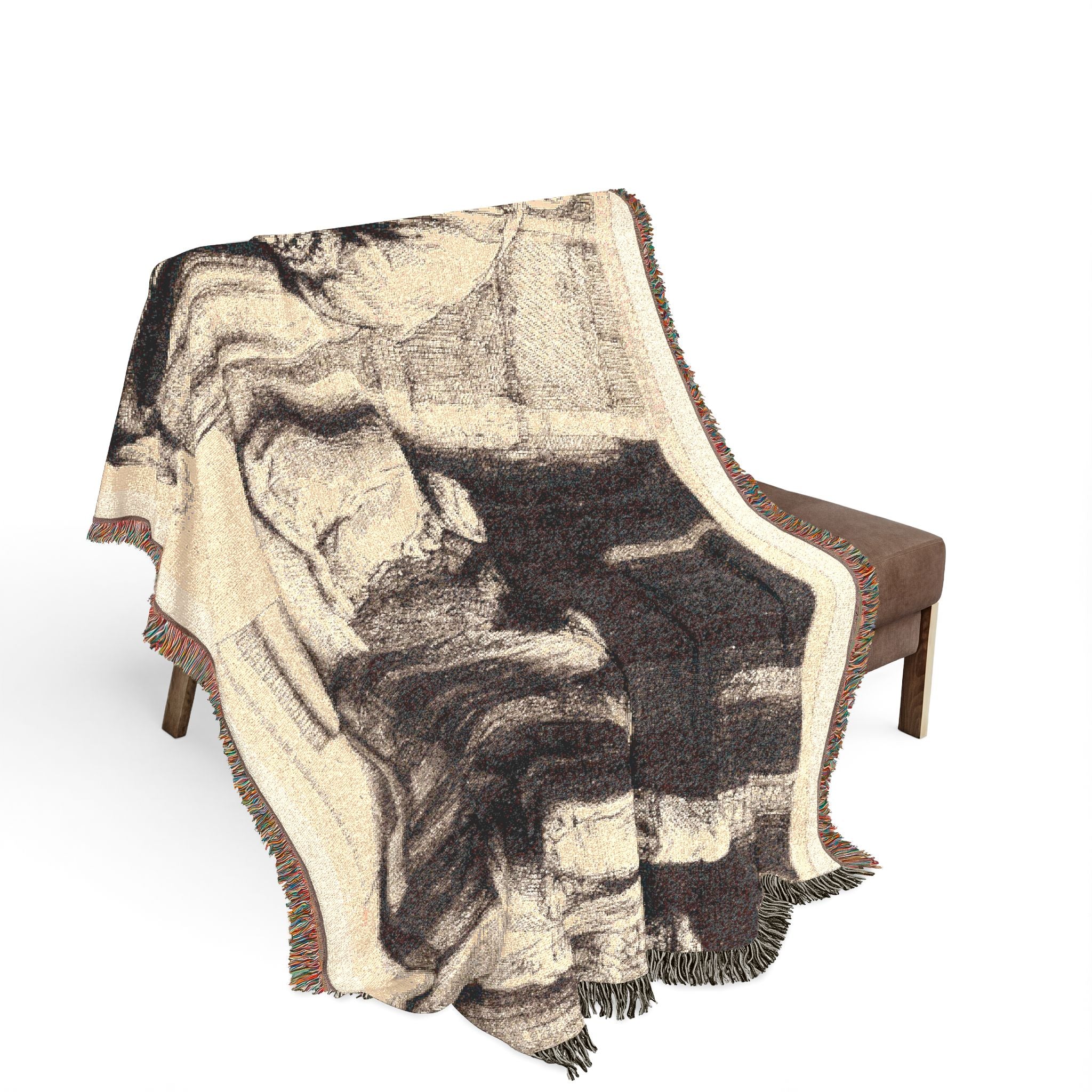 Rembrandt van Rijn - Jews in the Synagogue | Woven Tapestry Blanket