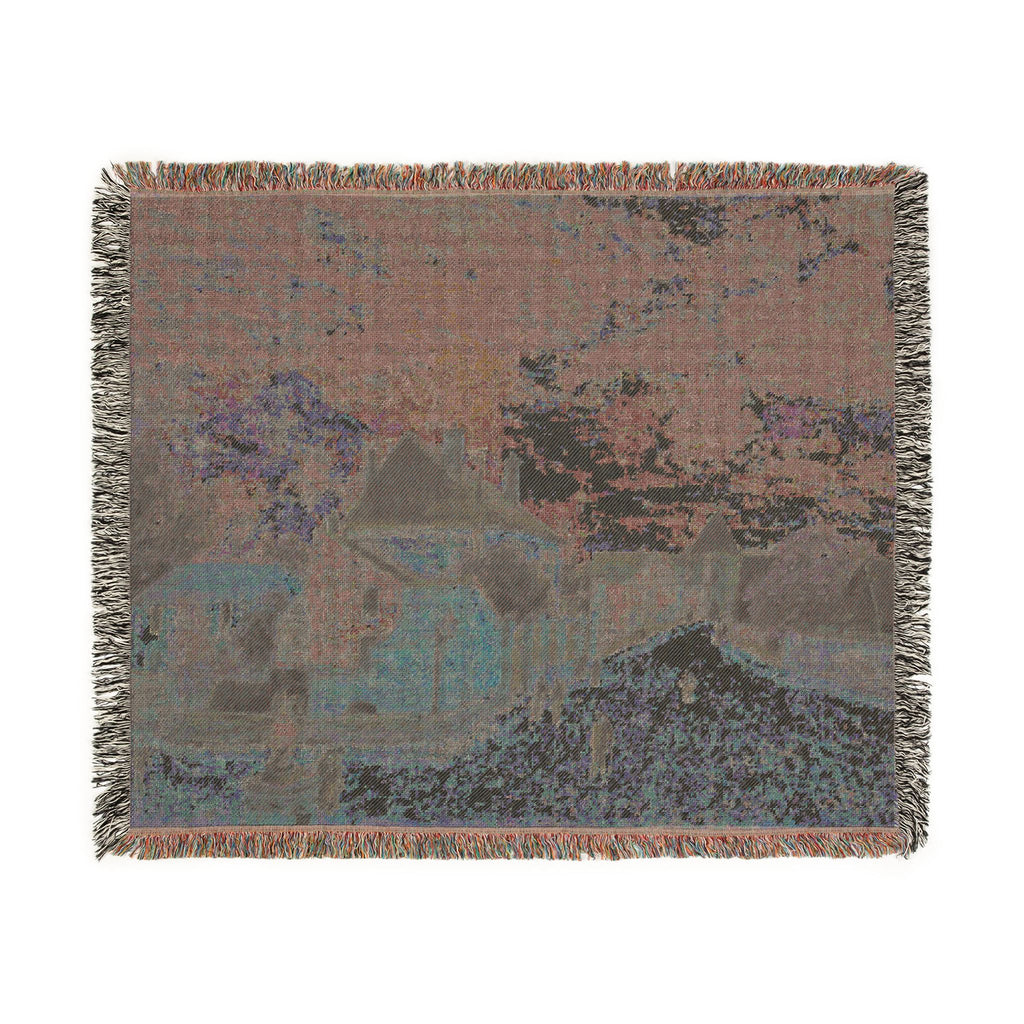 Alfred Sisley - Street in Moret | Woven Tapestry Blanket