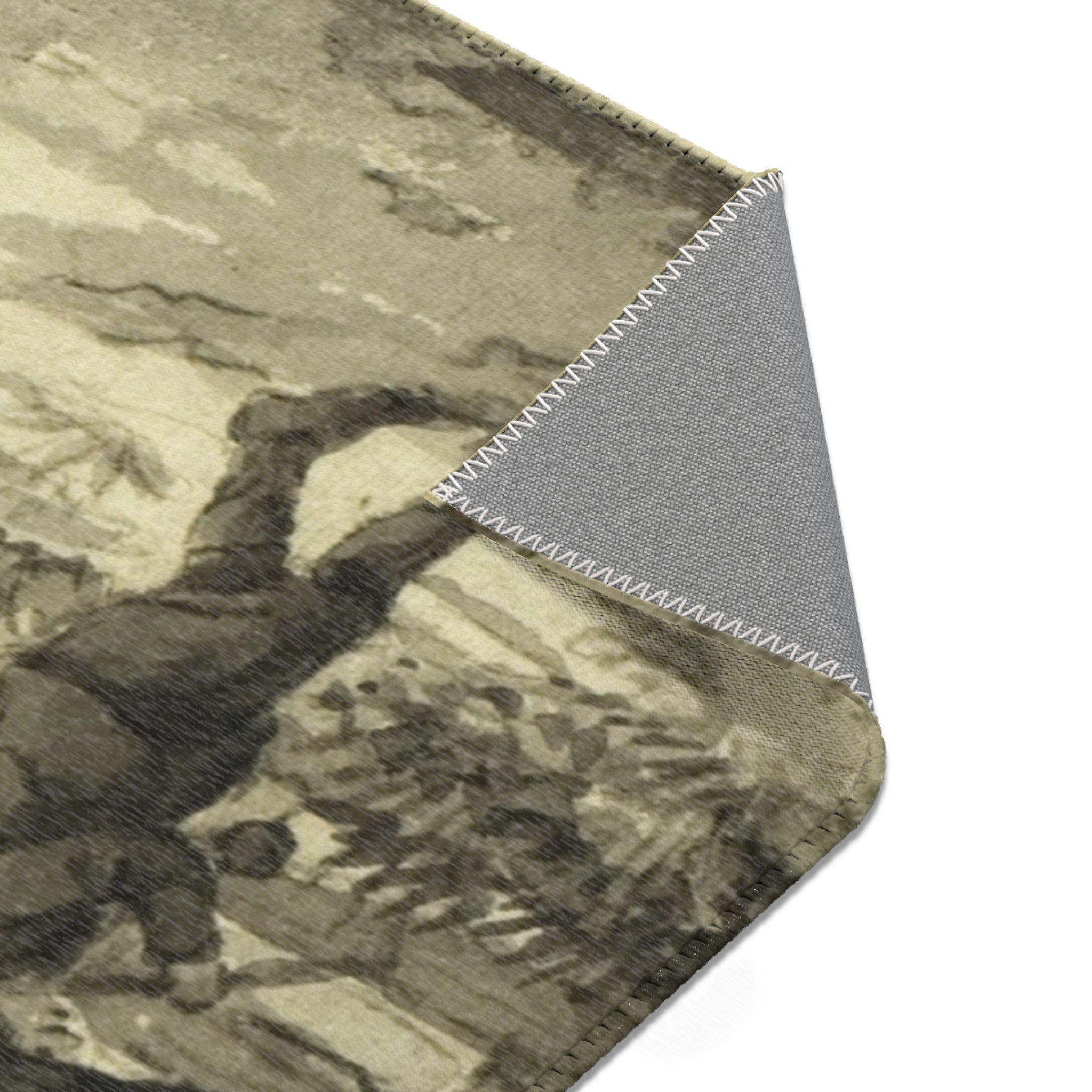 Style of Jacob van Ruisdael - Figures with Baskets on Road | Area Rug
