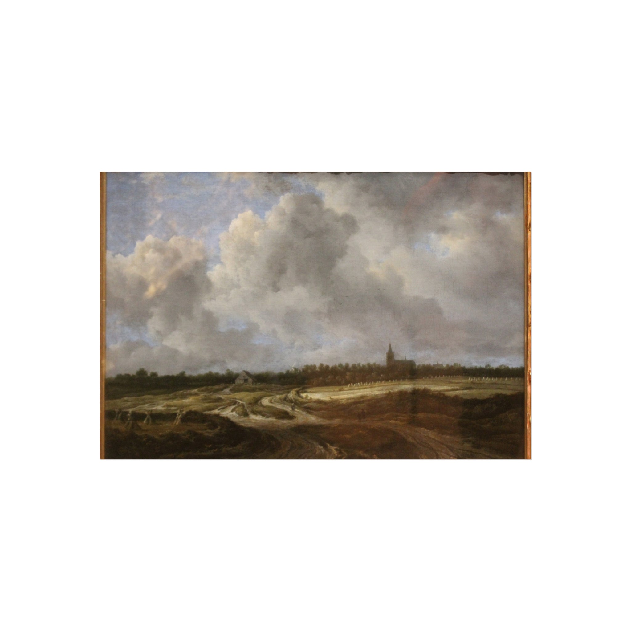 Dresden, Gemäldegalerie Alte Meister, Jacob van Ruisdael, ein Walddorf hinter Dünen | Fine Art Poster