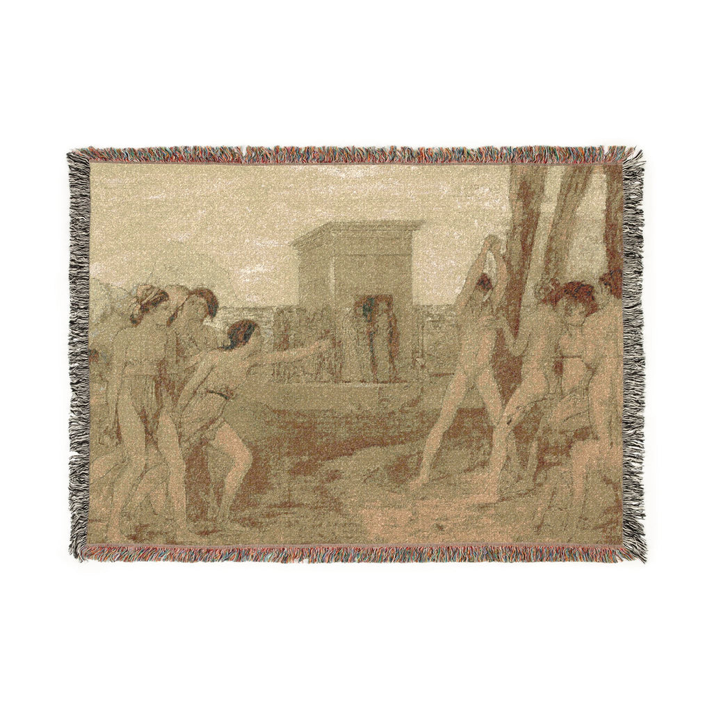 Hilaire Germain Edgar Degas - Young Spartan Girls Challenging Boys | Woven Tapestry Blanket
