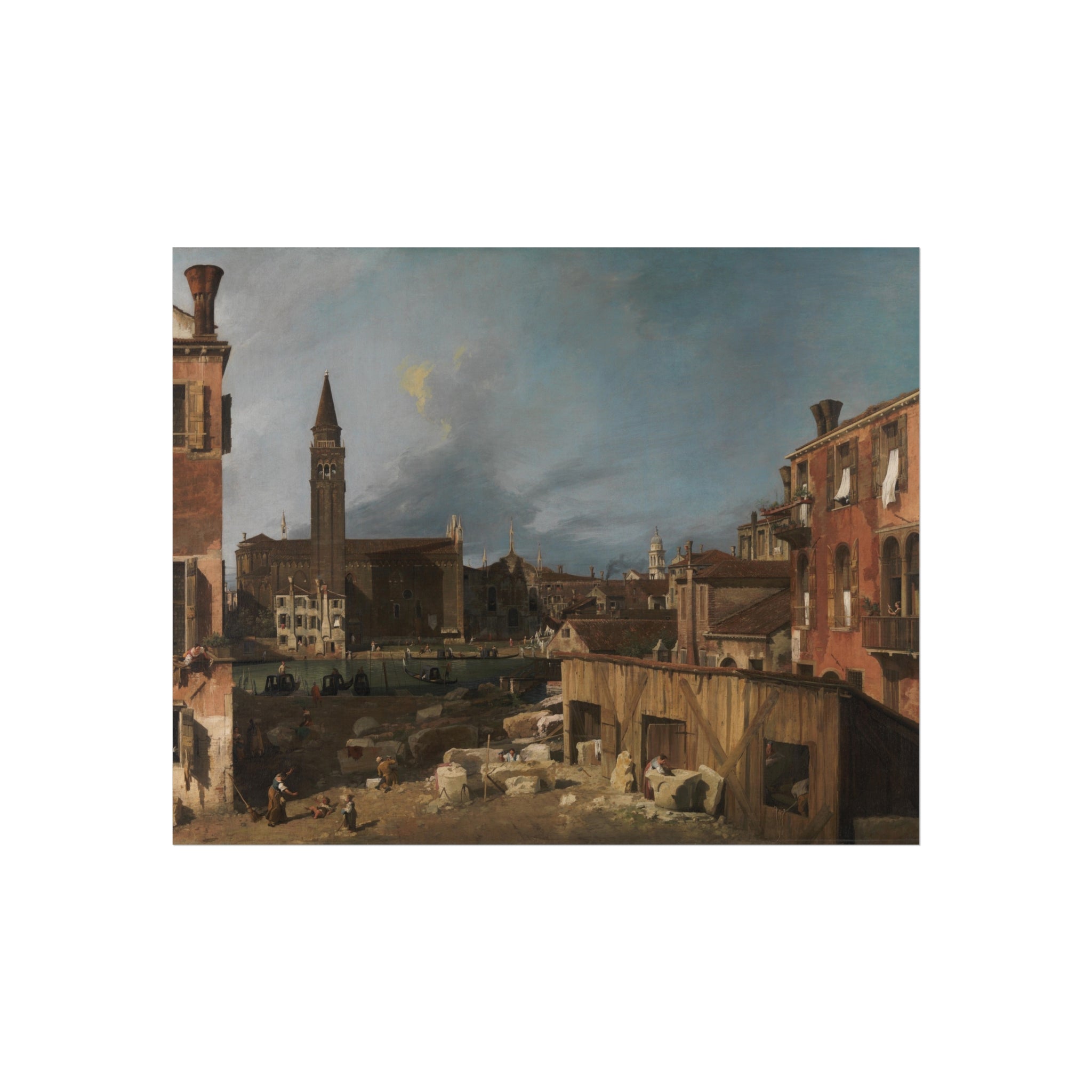 Canaletto - The Stonemason's Yard | Fine Art Poster