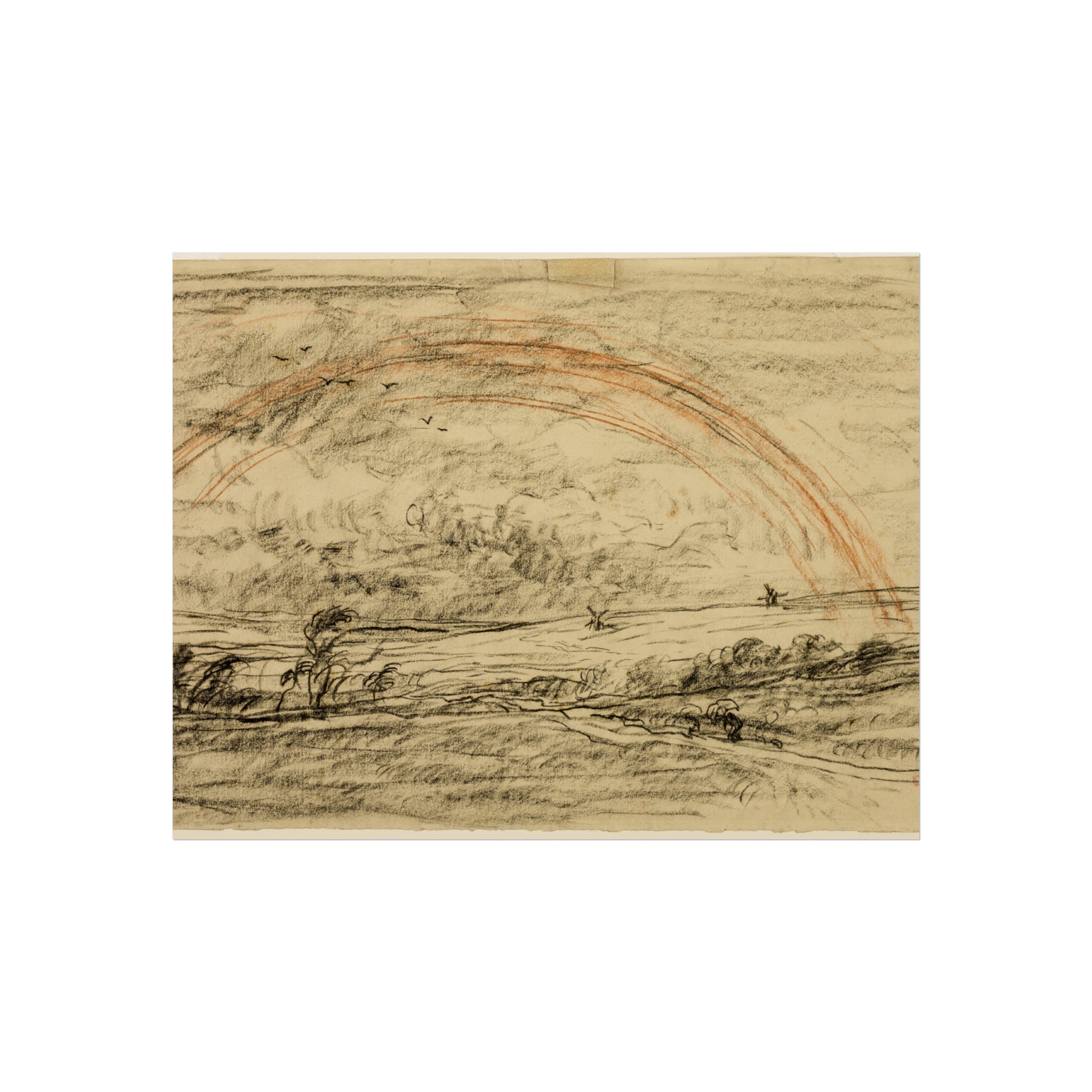 Charles François Daubigny - Landscape with a Rainbow | Fine Art Poster