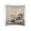 Rembrandt van Rijn - A Cottage with White Paling | Woven Pillow