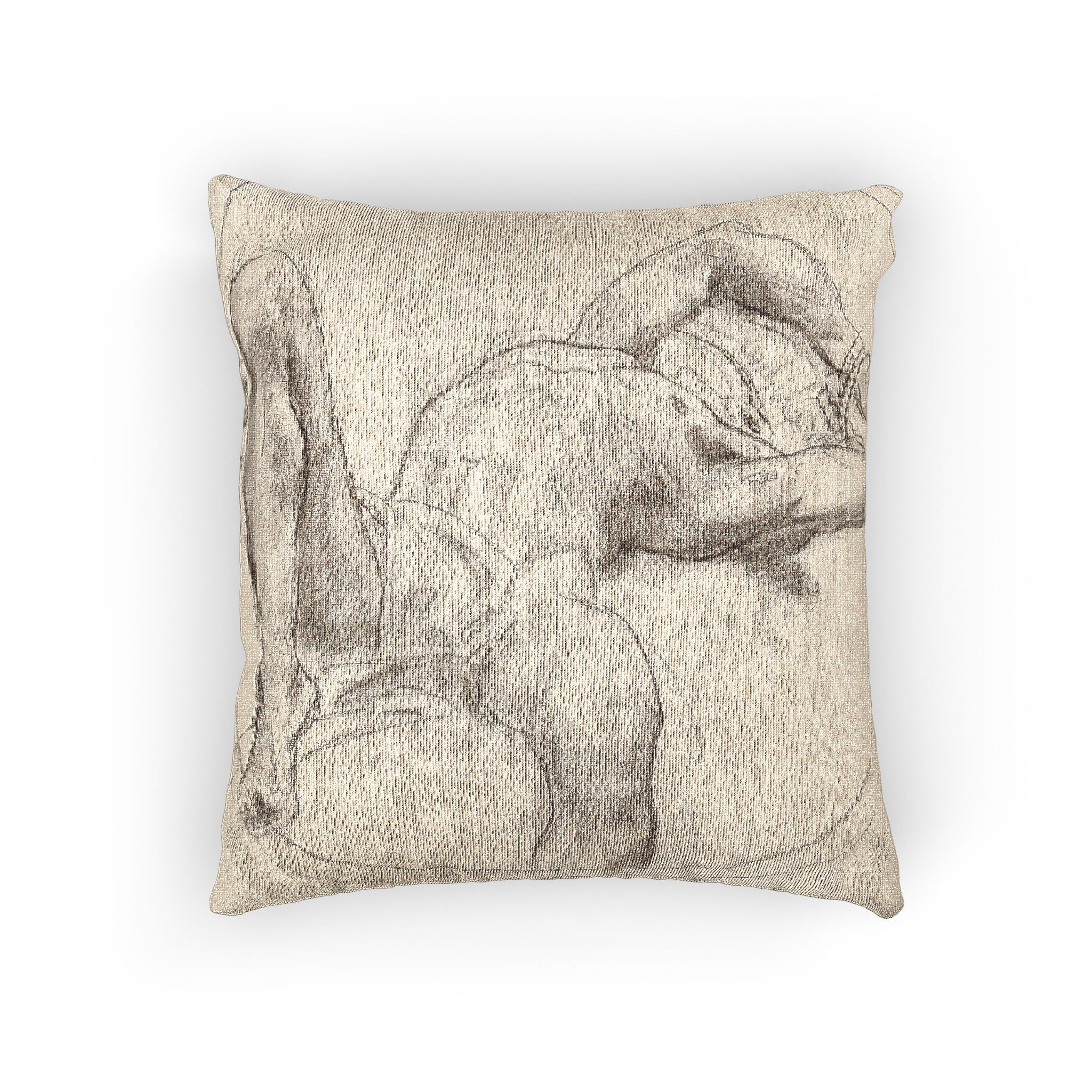 John Singer Sargent - Bound Man (recto); Sketch of Bound Man (verso) | Woven Pillow