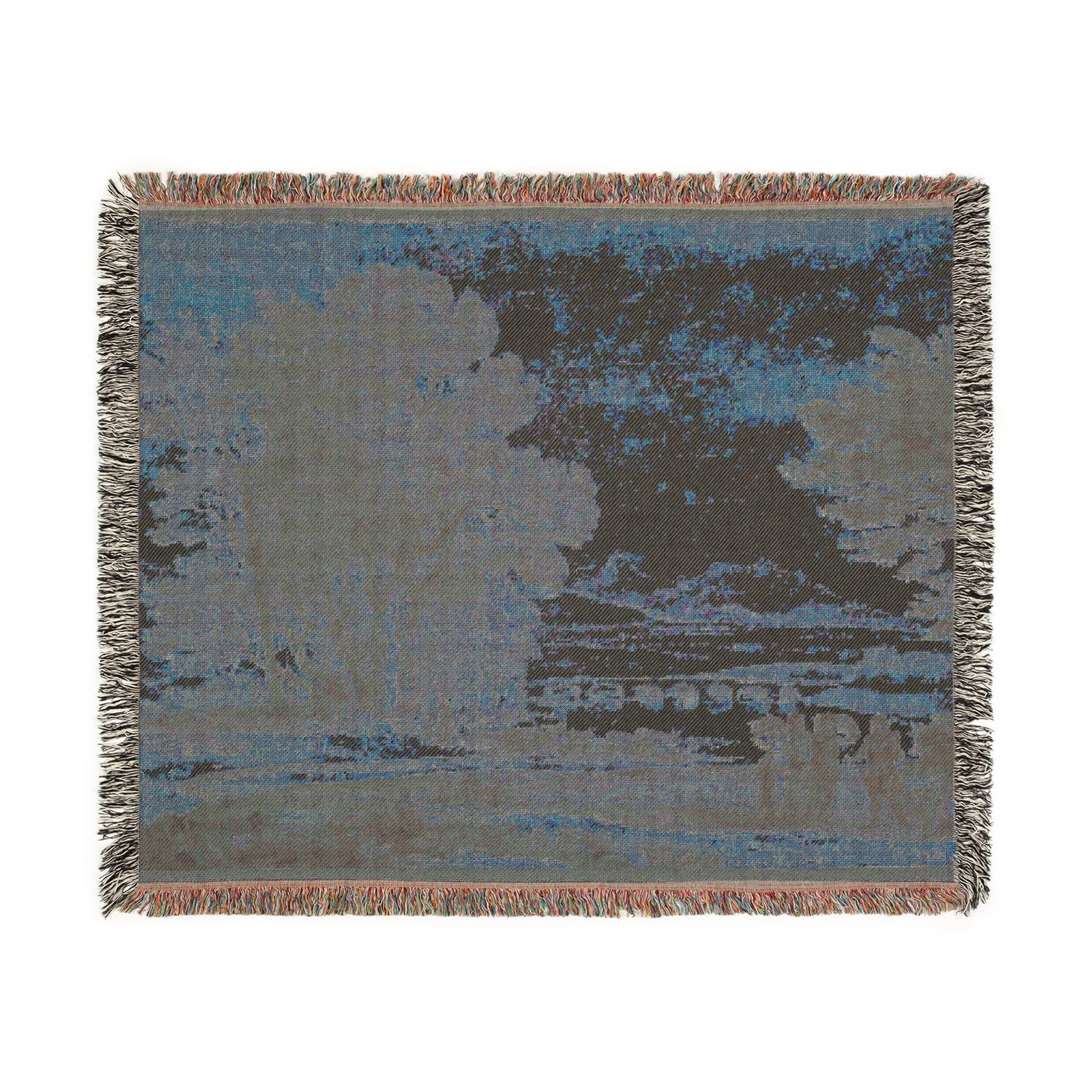 Claude Lorrain - A Wooded River Landscape with Jacob, Laban, and His Daughters | Woven Tapestry Blanket