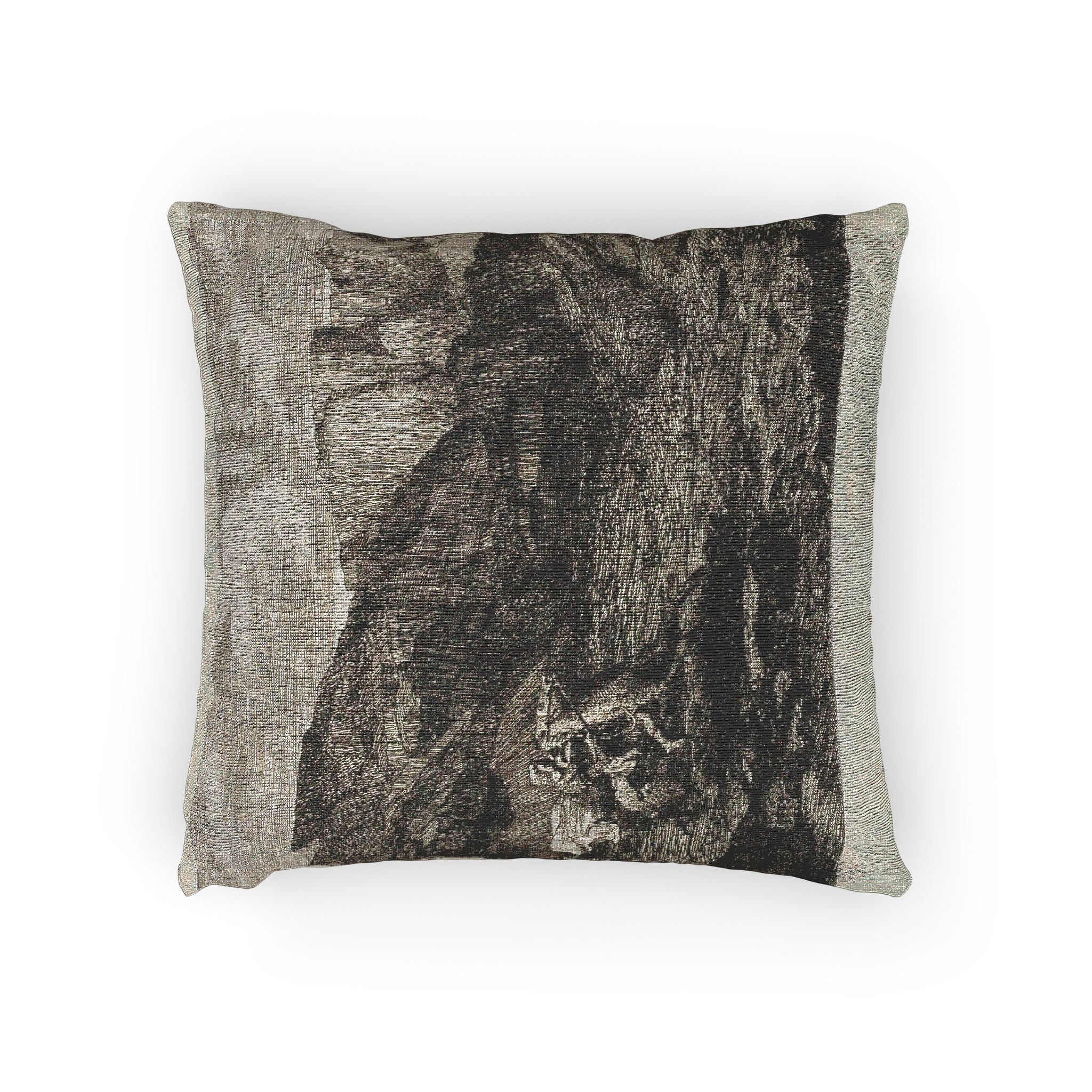 Odilon Redon - Fear | Woven Pillow