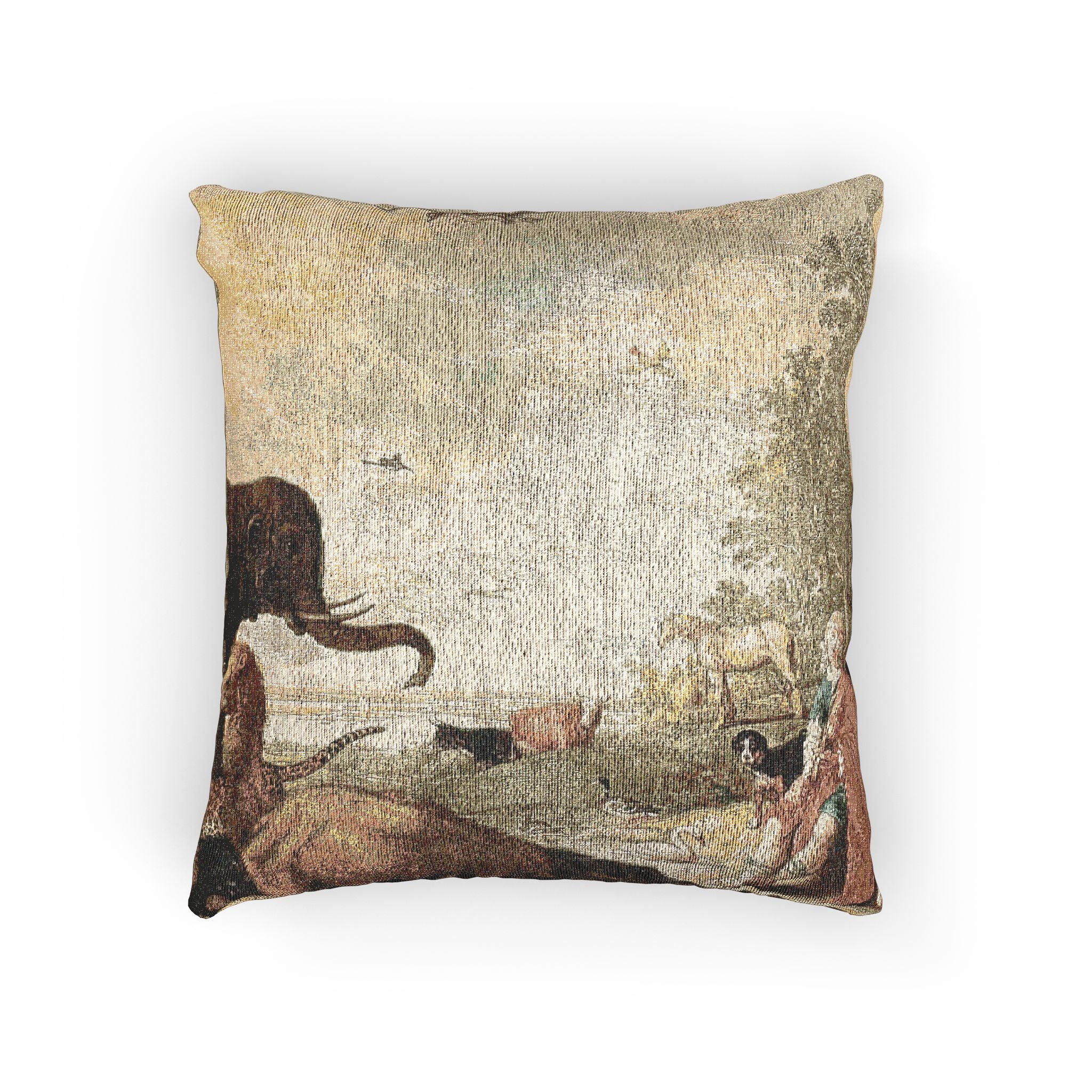 Dessau, Anhaltische Gemäldegalerie, Aelbert Jacobsz. Cuyp, Orpheus und die Tiere | Woven Pillow