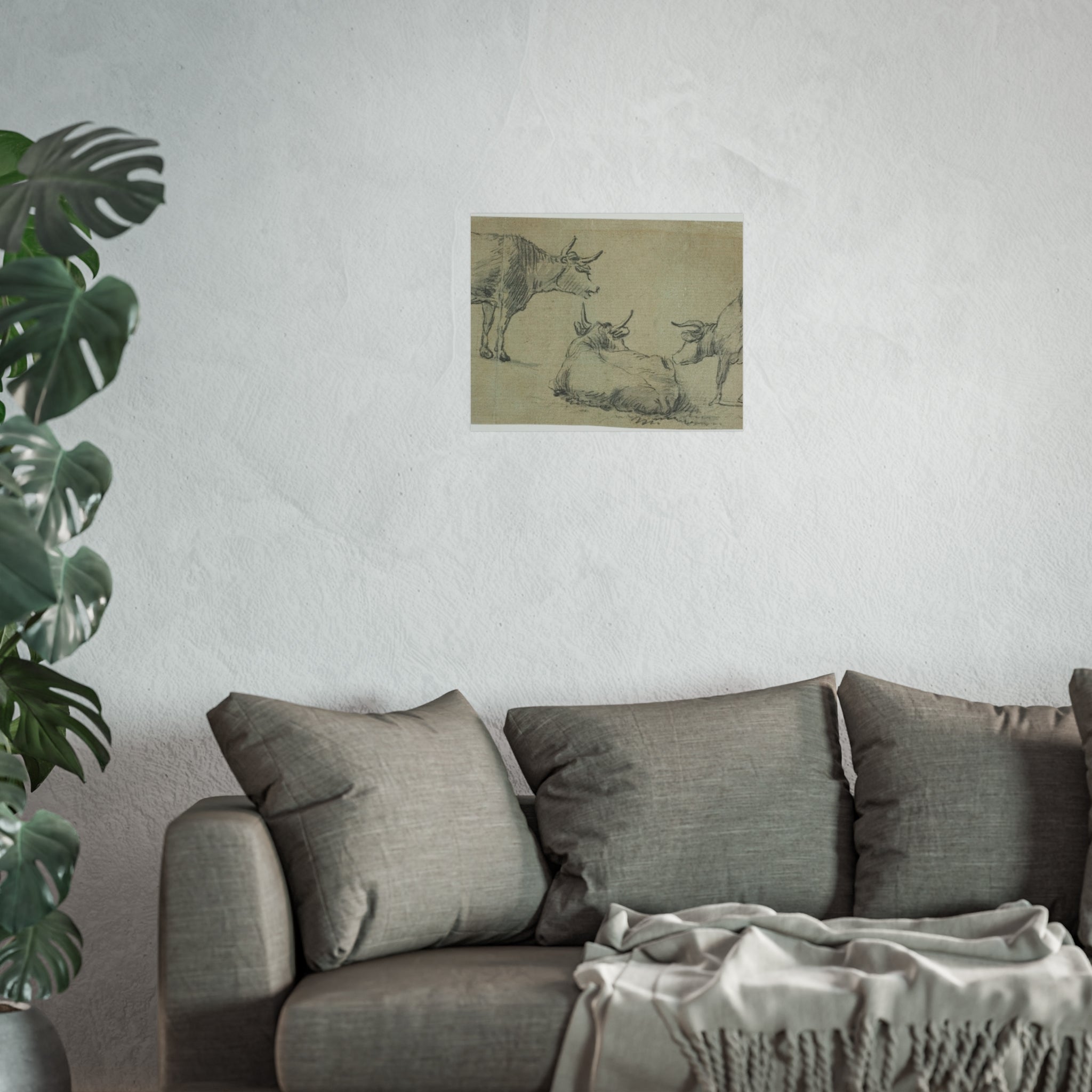 Aelbert Cuyp - Three Sketches of Cows | Fine Art Poster