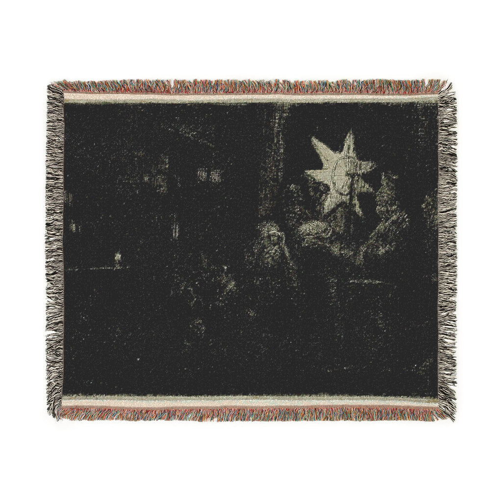Rembrandt van Rijn - The Star of the Kings A Night Piece | Woven Tapestry Blanket