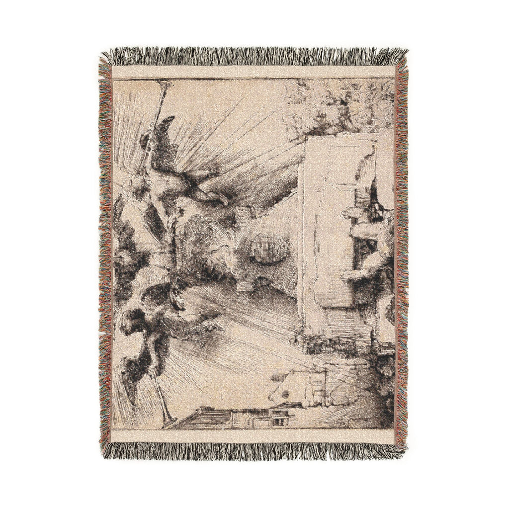 Rembrandt van Rijn - The Phoenix or The Statue Overthrown | Woven Tapestry Blanket