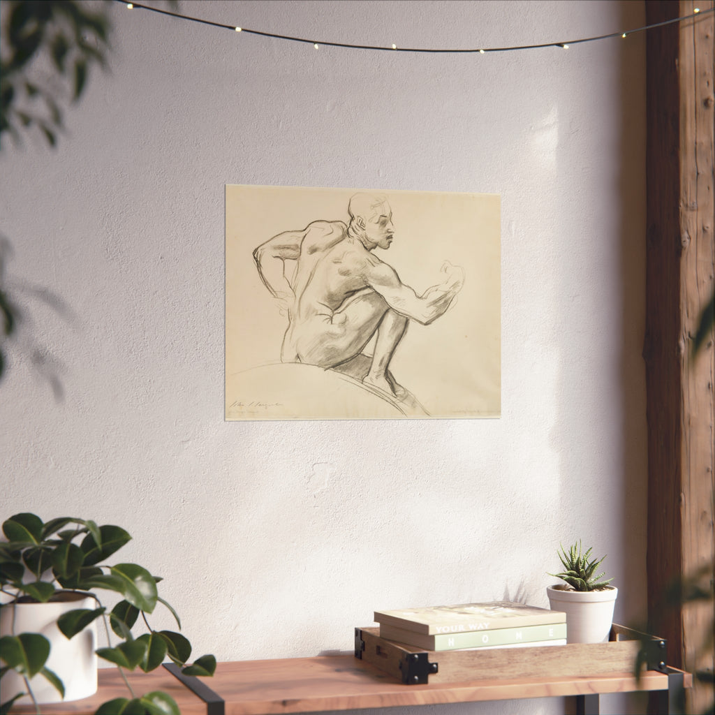 John Singer Sargent - Seated Male Nude | Fine Art Poster