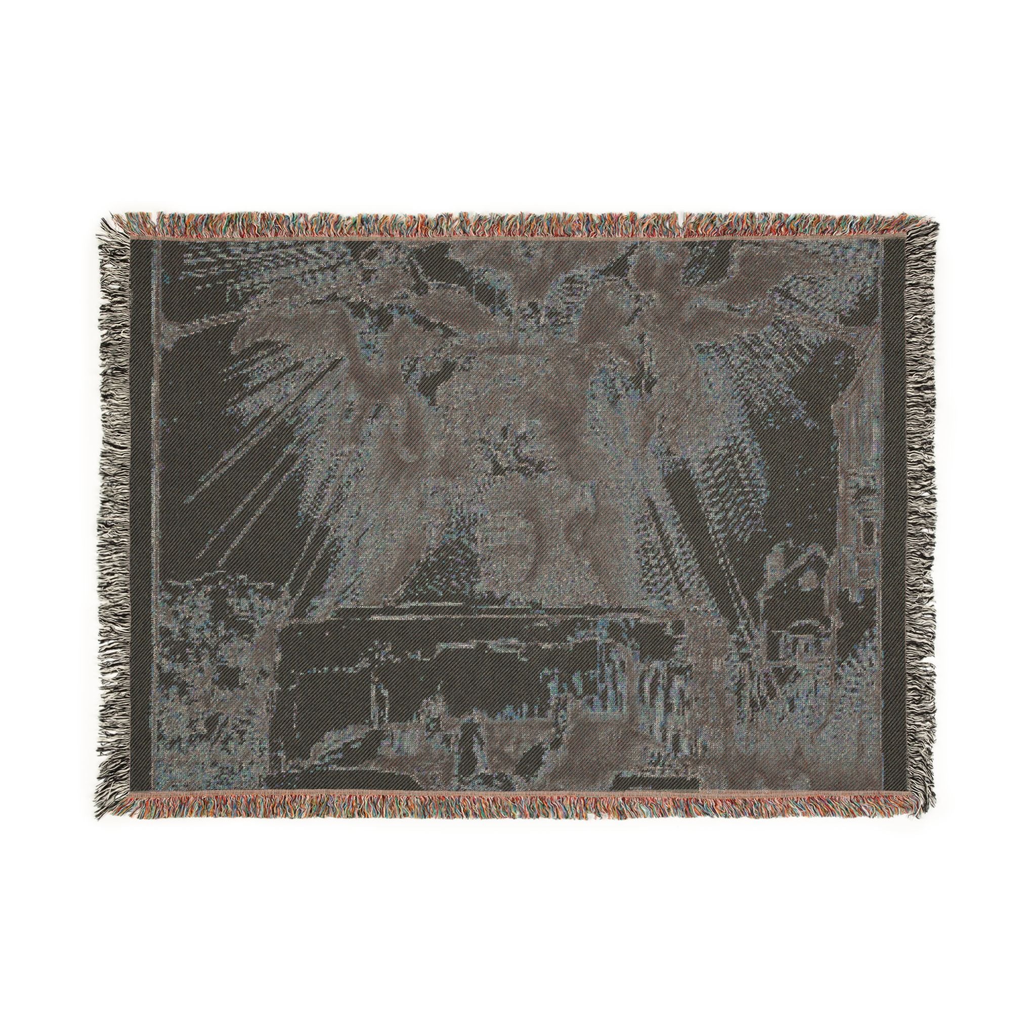 Rembrandt van Rijn - The Phoenix or The Statue Overthrown | Woven Tapestry Blanket