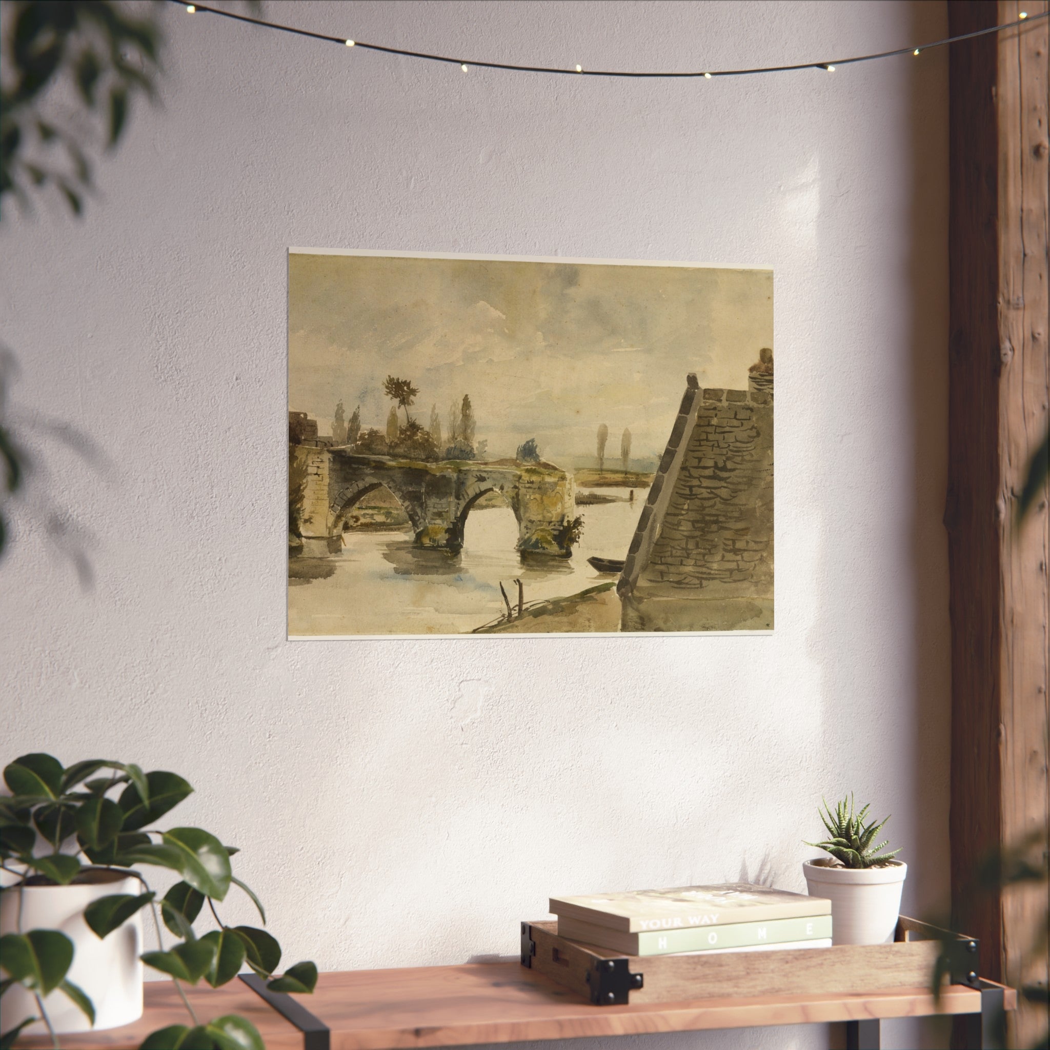 Eugène Delacroix - The Old Bridge at Mantes | Fine Art Poster