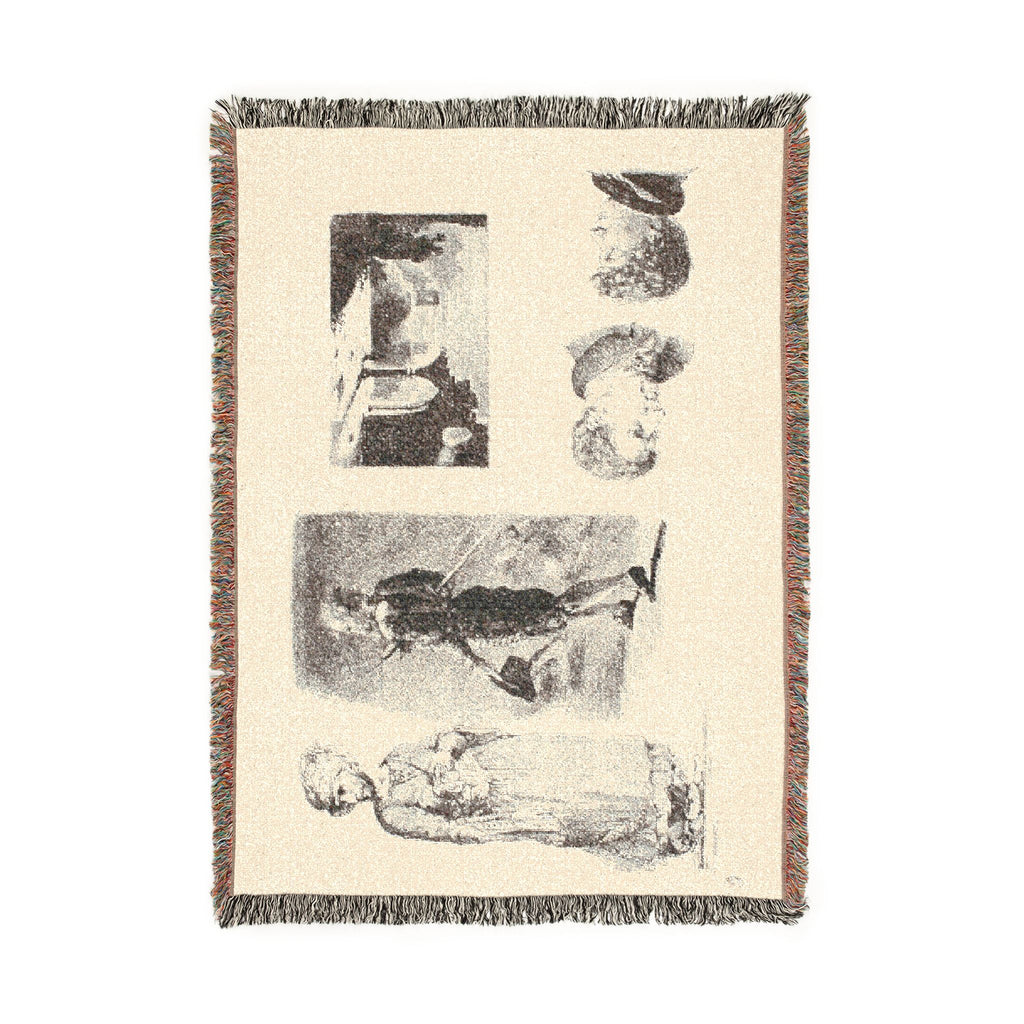 Eugène Delacroix - Sheet of Sketches | Woven Tapestry Blanket