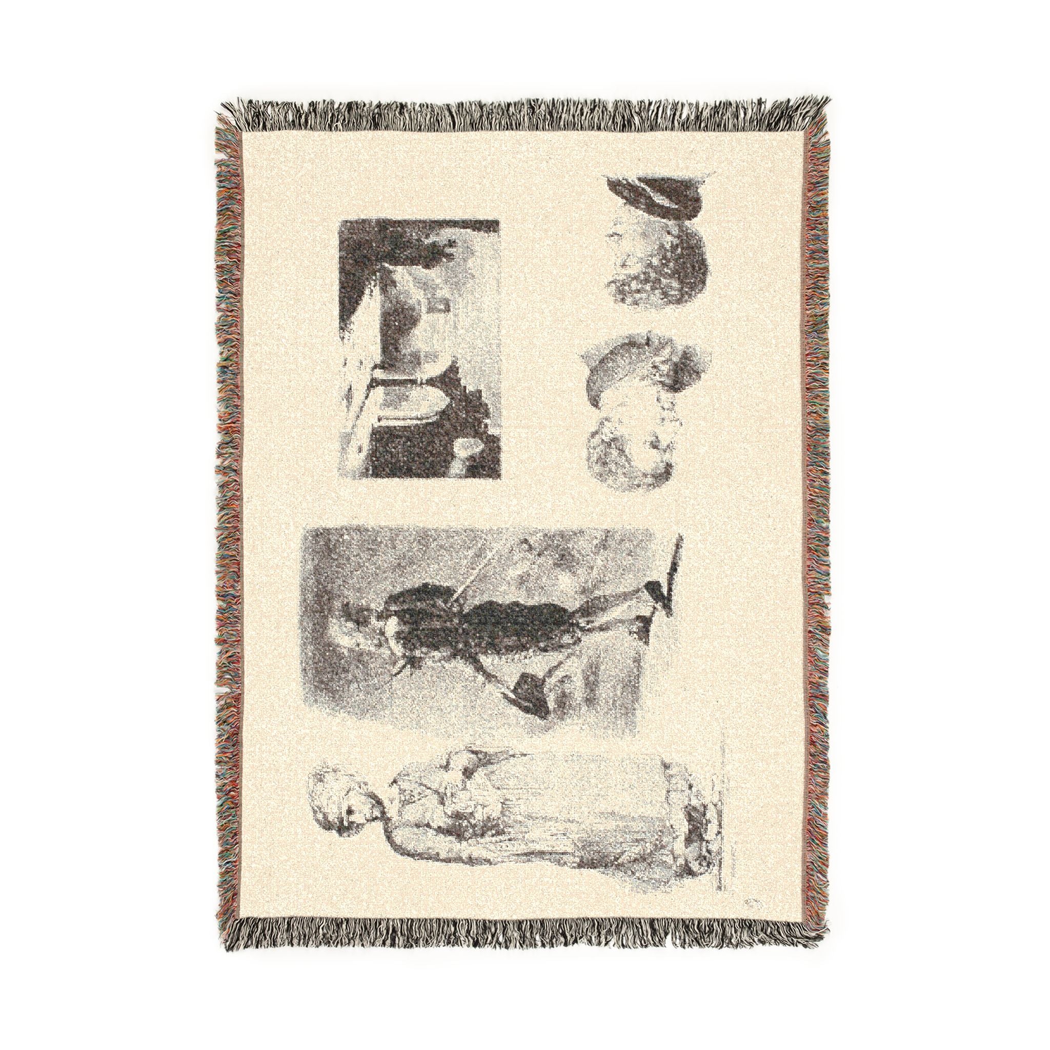 Eugène Delacroix - Sheet of Sketches | Woven Tapestry Blanket
