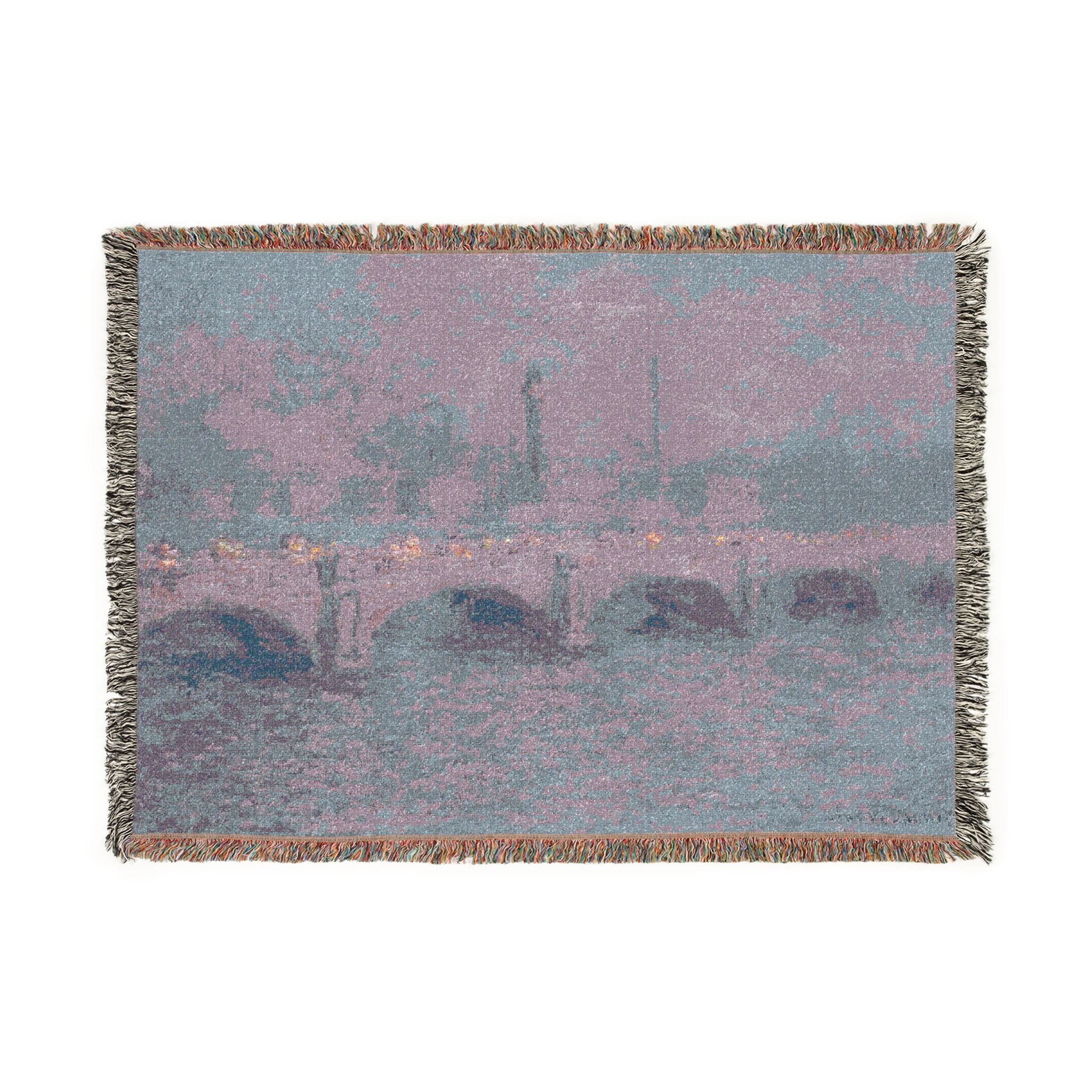 Claude Monet - Waterloo Bridge, Sunlight Effect | Woven Tapestry Blanket