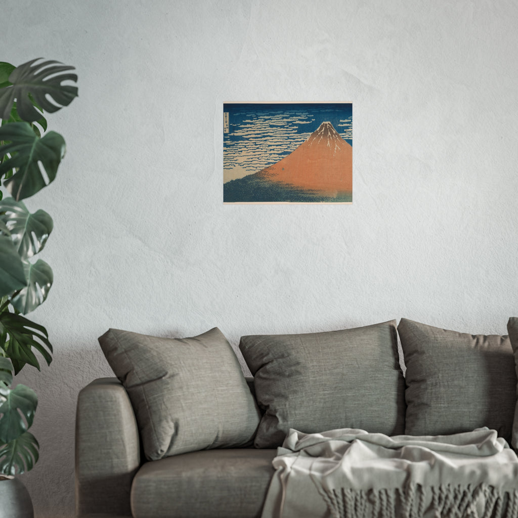 Katsushika Hokusai - Fine Wind, Clear Morning (Red Fuji) | Fine Art Poster